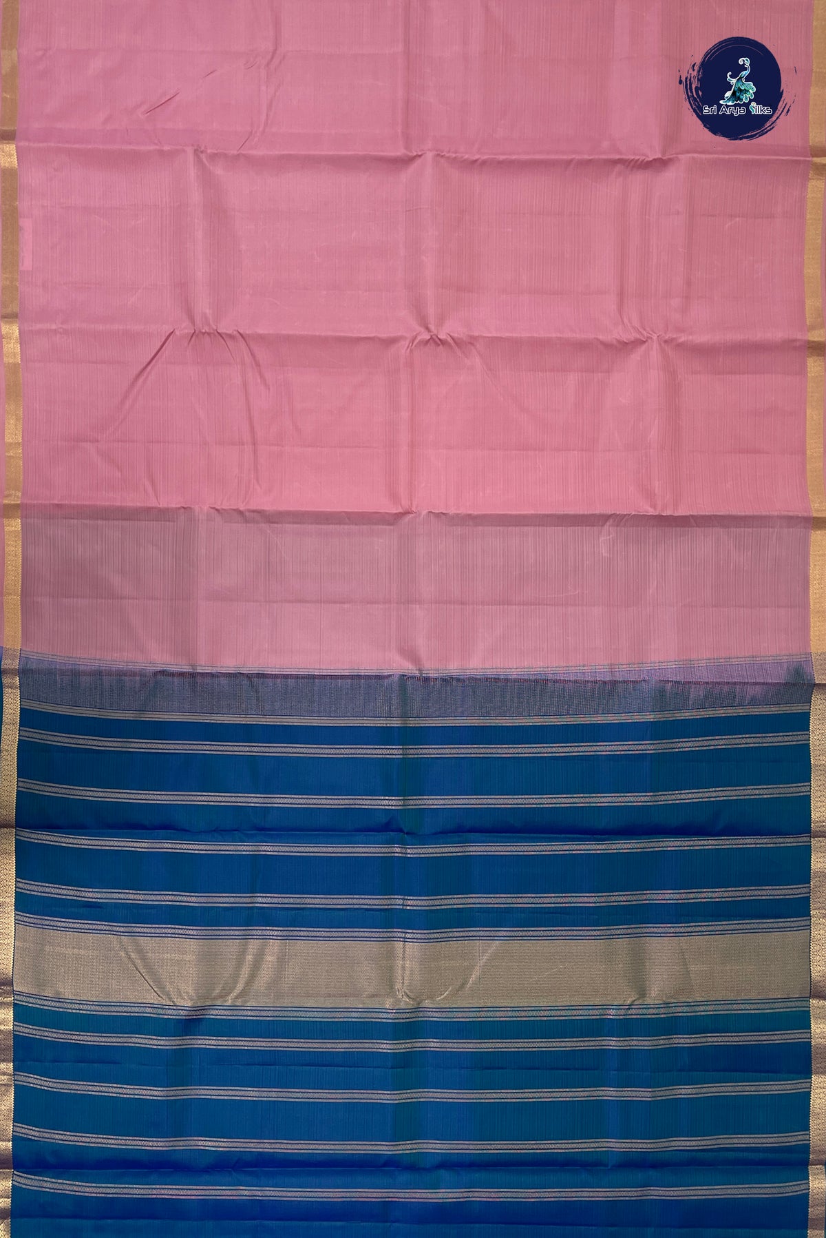 Light Pink Light Weight Silk Saree With Doria Lines Pattern