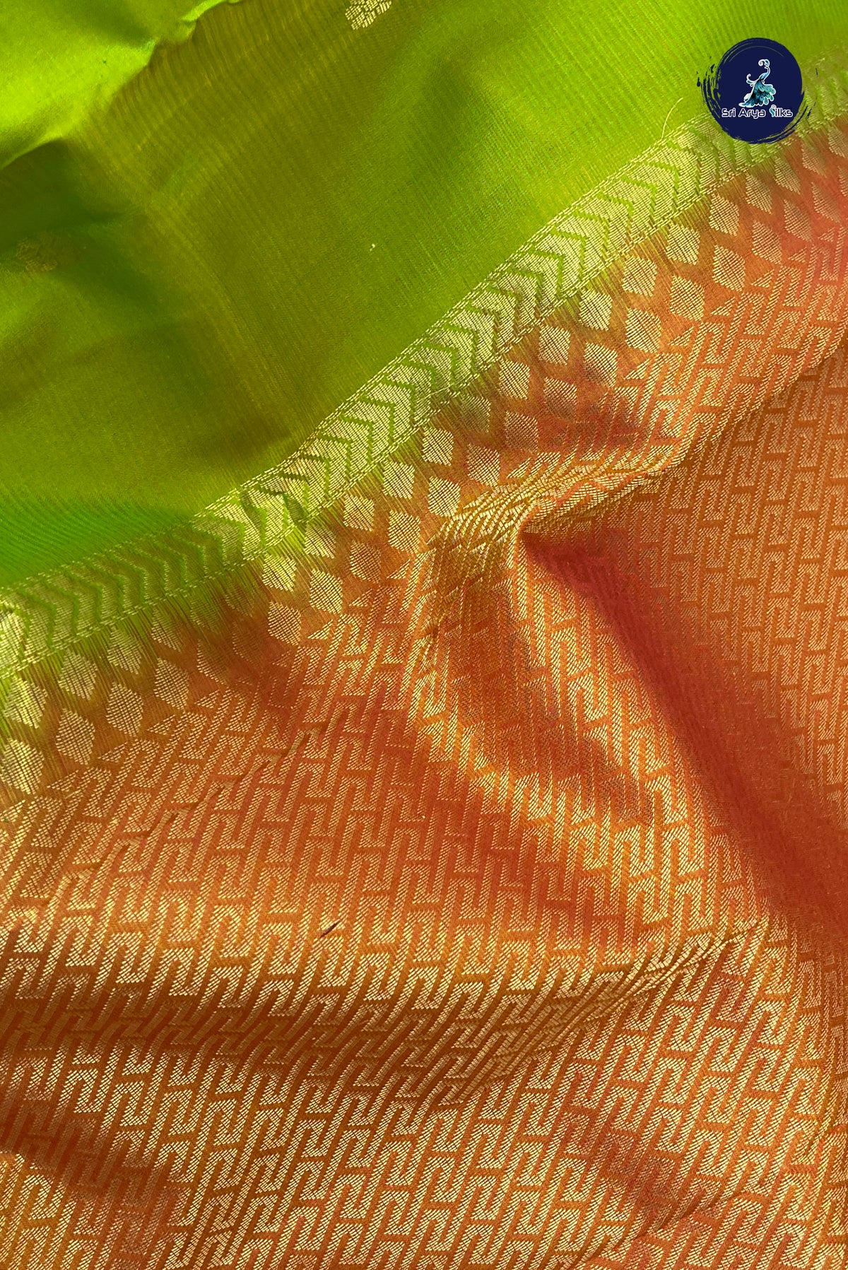 Lime Green Light Weight Silk Saree With Zari Buttas Pattern