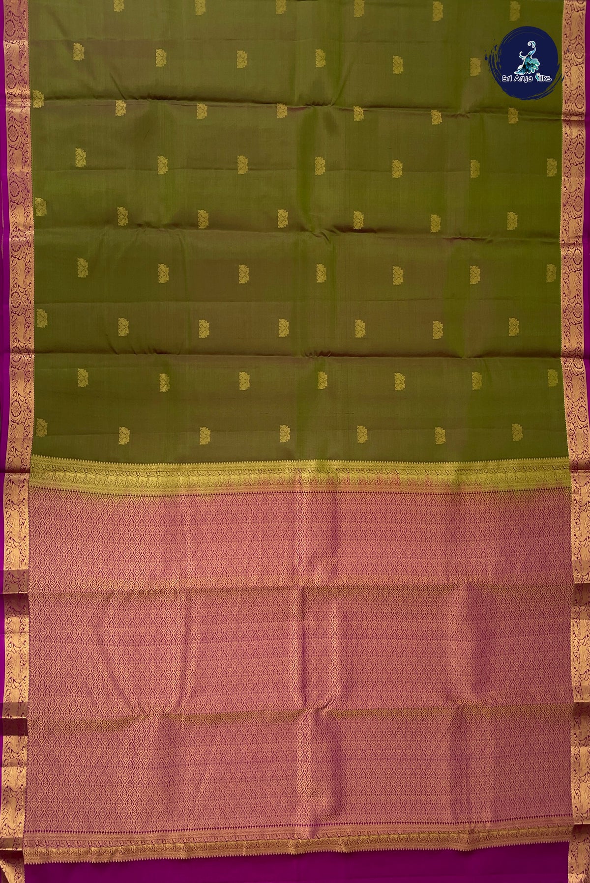 Manthulir Light Weight Silk Saree With Zari Buttas Pattern
