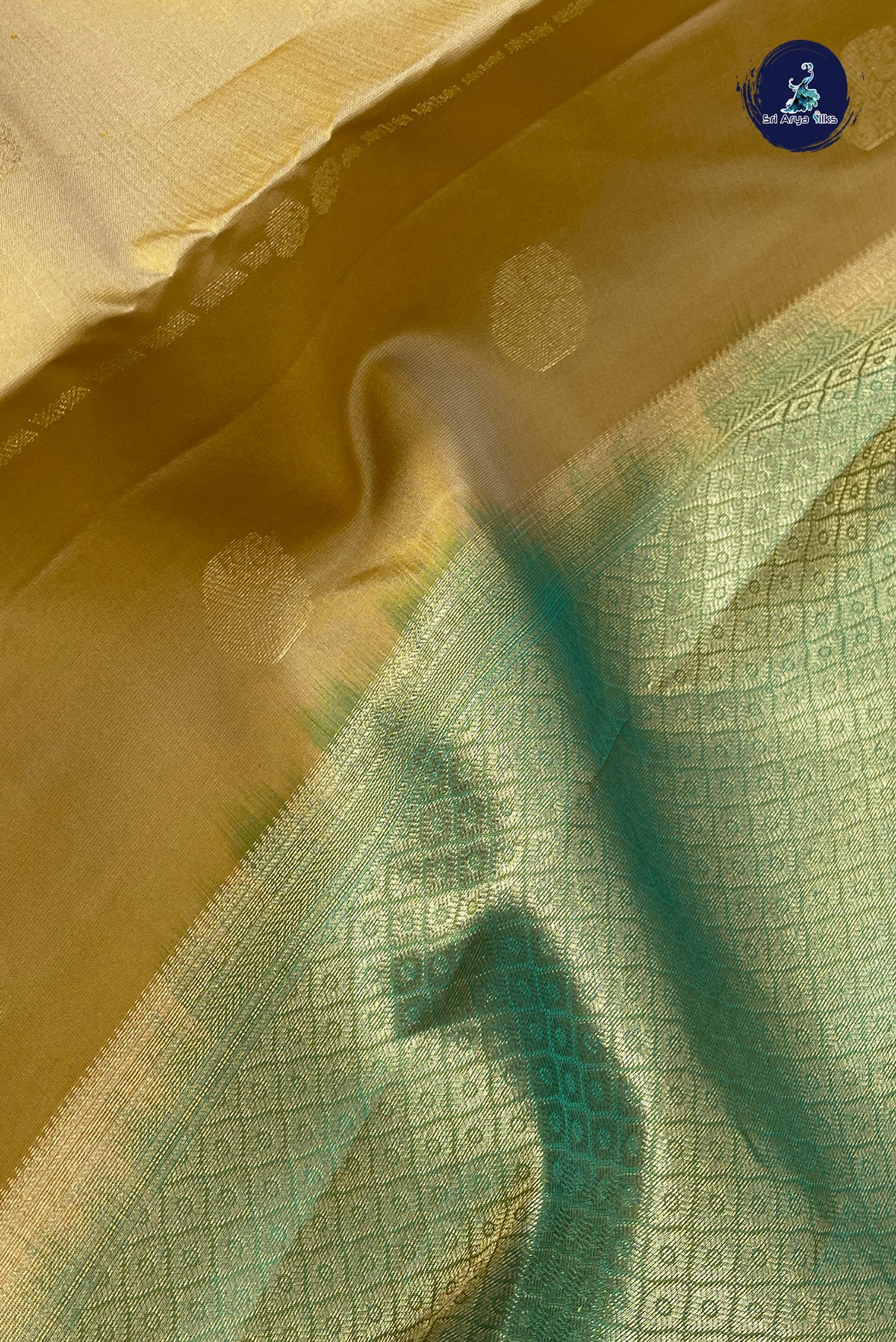Beige Bridal Silk Saree With Zari Buttas Pattern