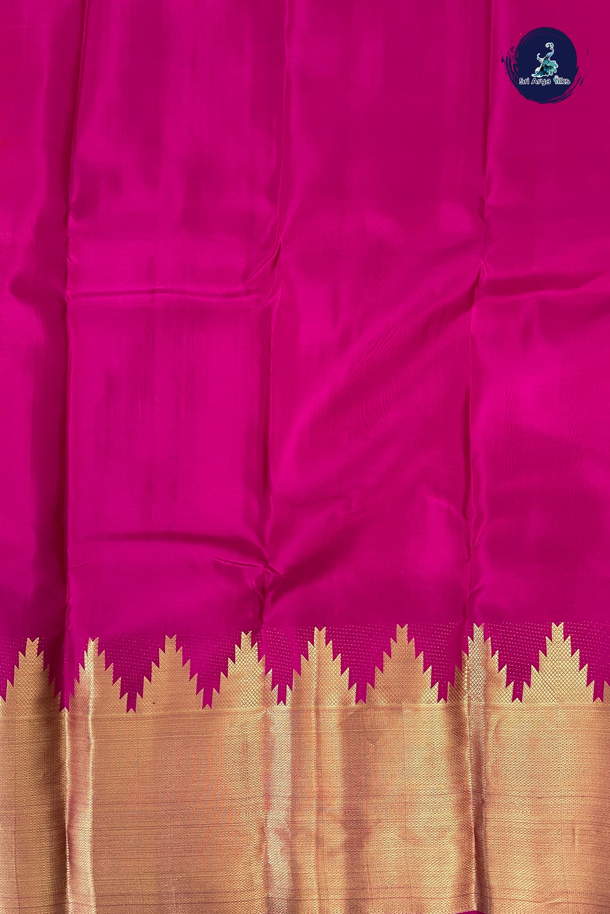 Mustard Yellow Thalampoo / Temple Border Silk Saree With Plain Pattern