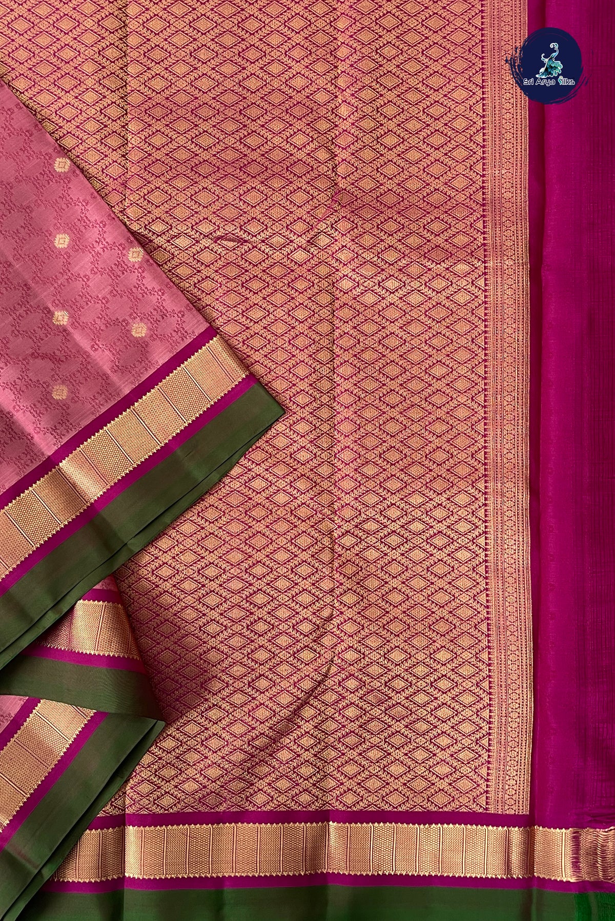 Caramel Shade Bridal Silk Saree With Embossed Pattern