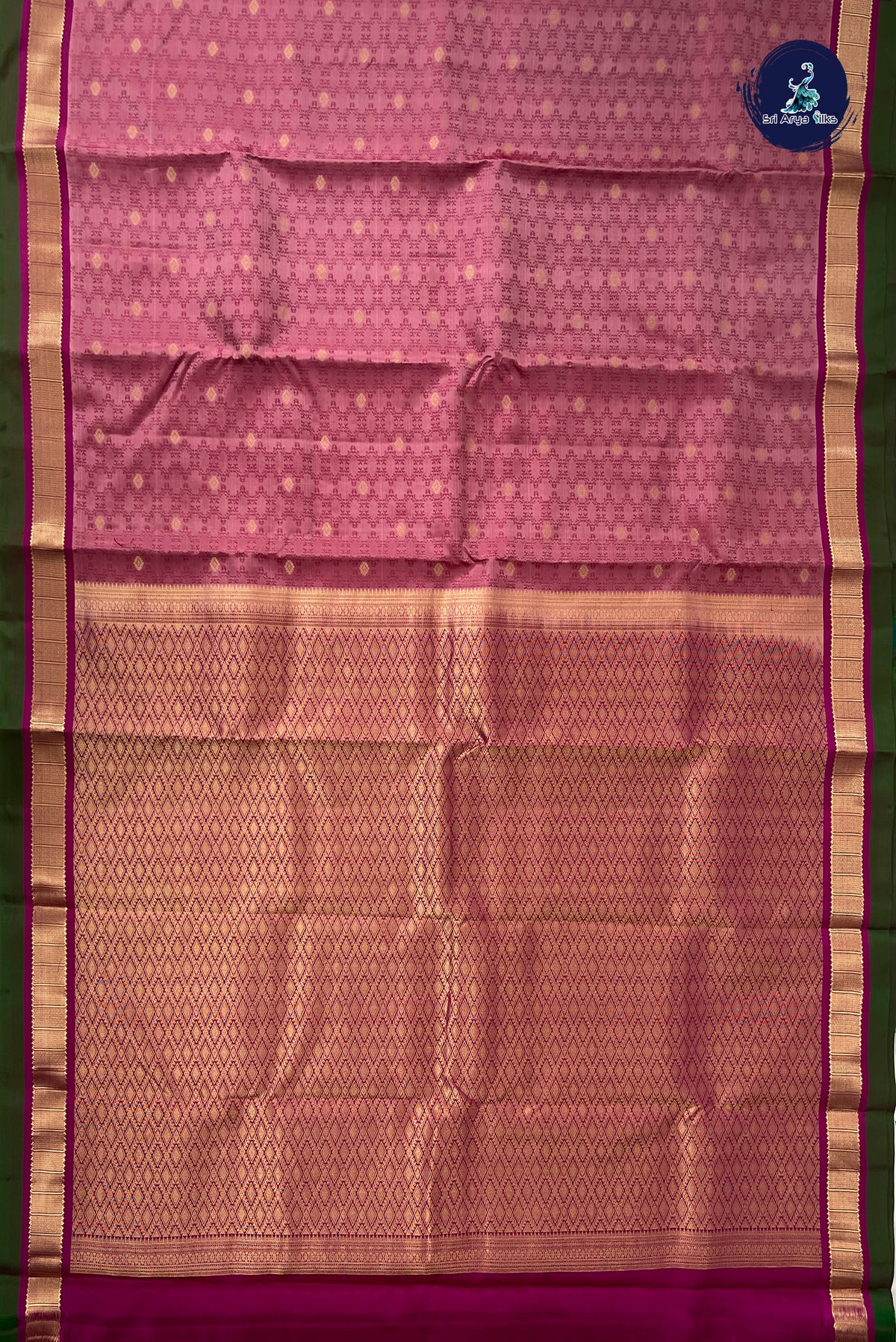 Caramel Shade Bridal Silk Saree With Embossed Pattern