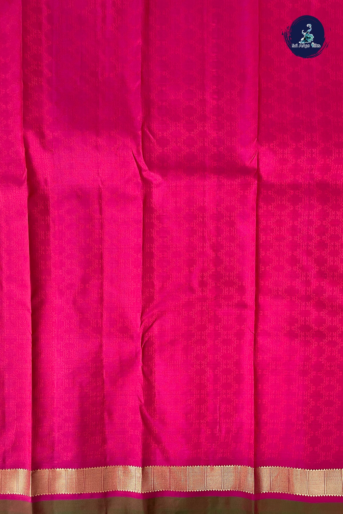 Pinkish Orange Bridal Silk Saree With Embossed Pattern