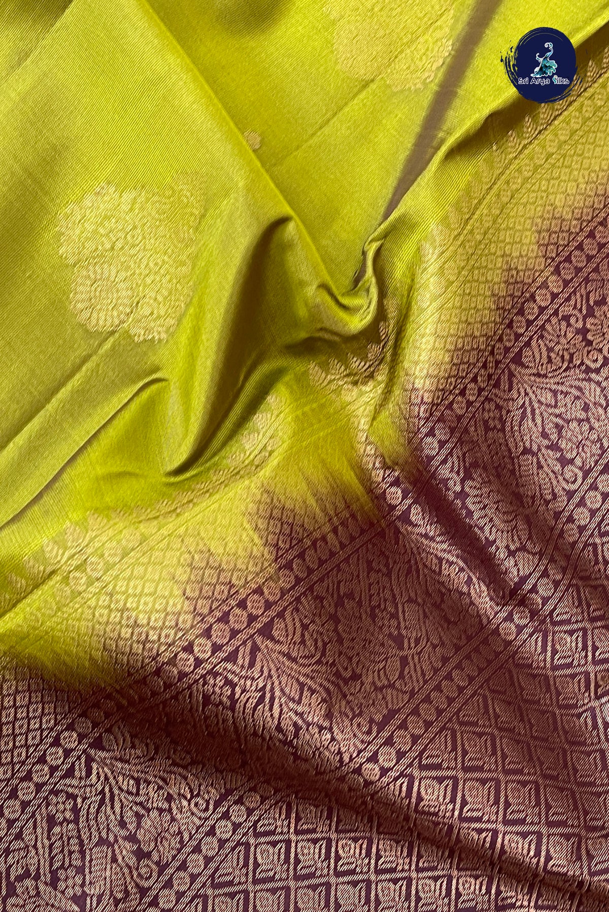 Mehendi Green Half Pure Silk Saree With Zari Buttas Pattern