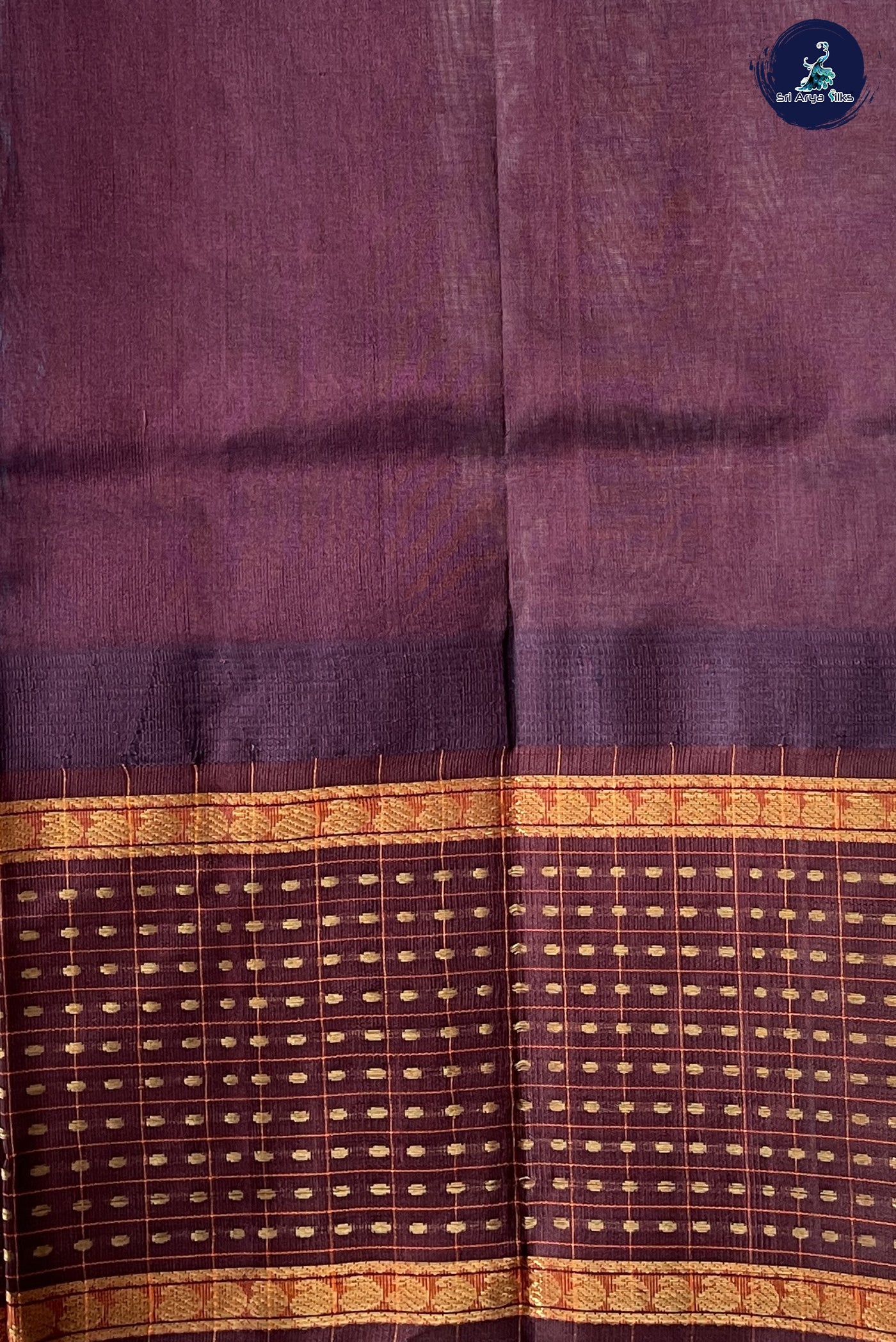 Sky Blue Kuppadam Korvai Silk Cotton Saree With Zari Buttas Pattern