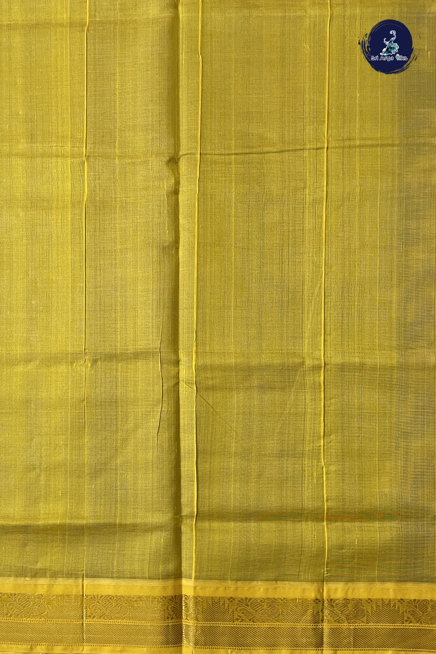 Ink Blue Korvai Silk Cotton Saree With Plain Pattern