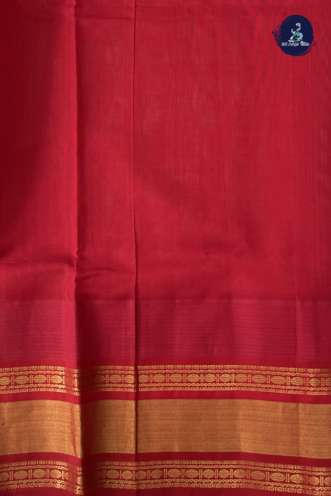 Cream Korvai Silk Cotton Saree With Plain Pattern