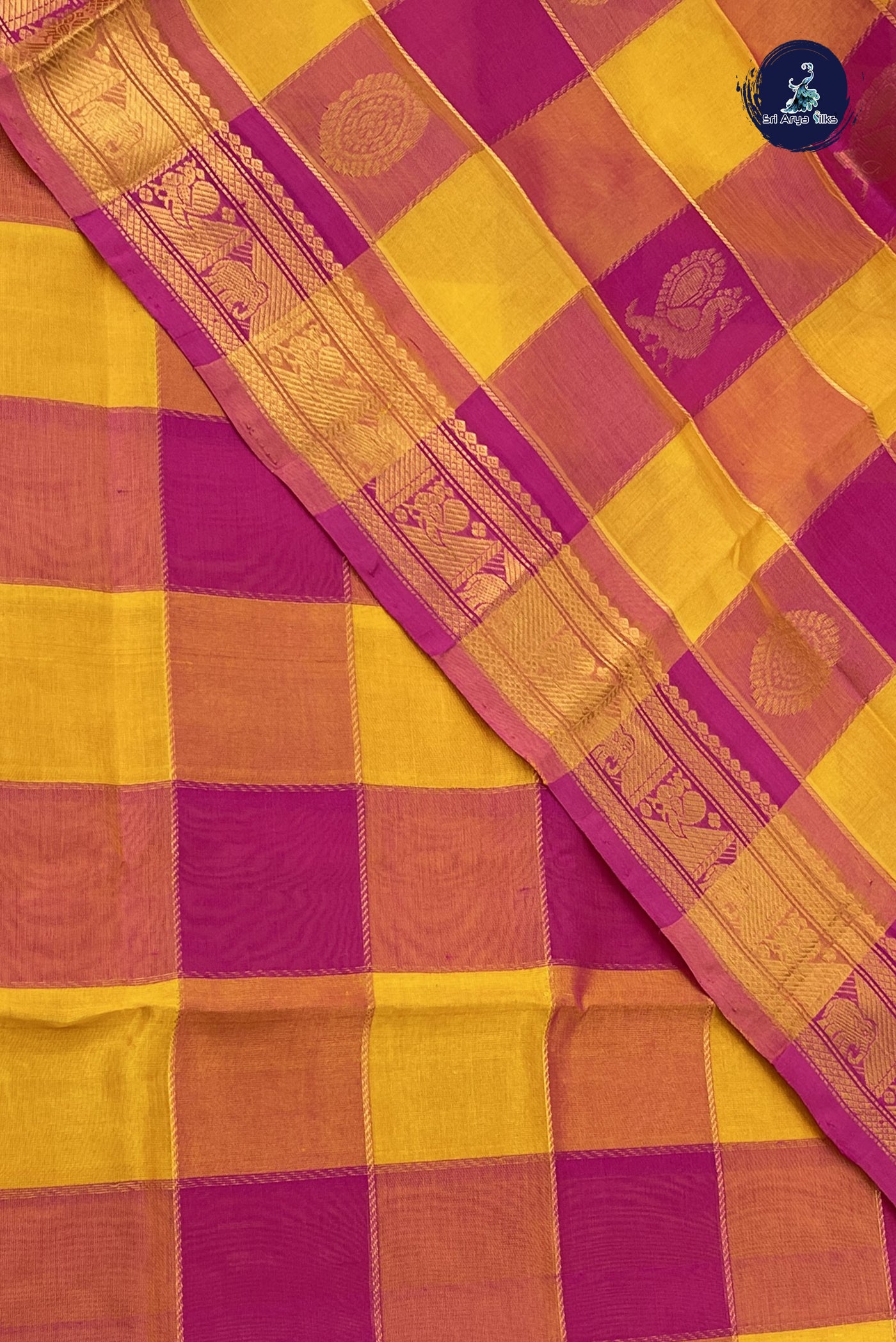 Multi Colour Bridal Silk Cotton Saree With Paalum Pazham Kattam Pattern