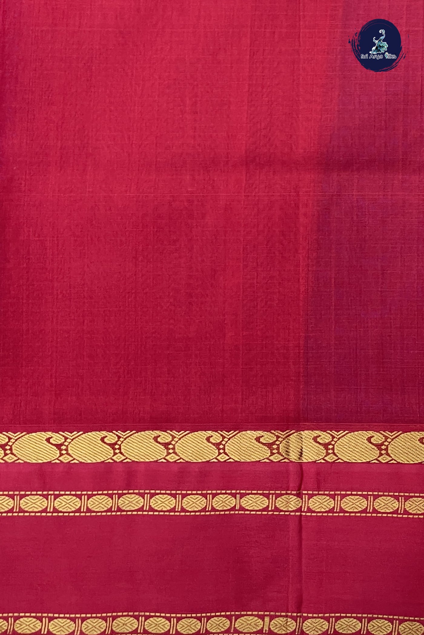 Dark Blue Korvai Silk Cotton Saree With Checked Pattern