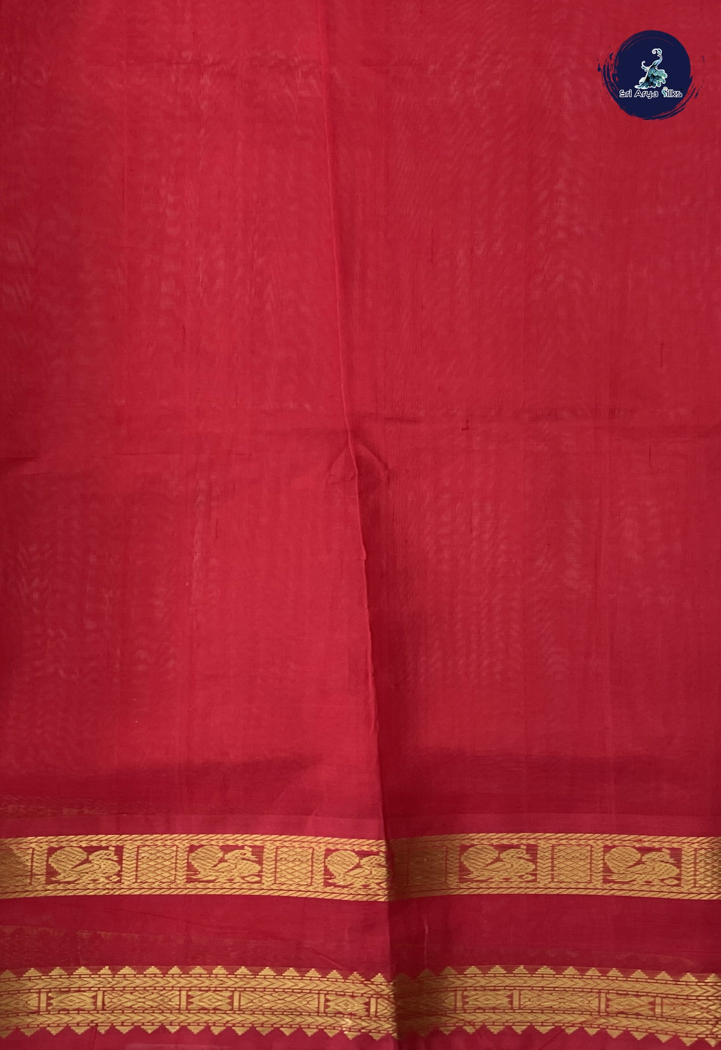 Orange Bridal Silk Cotton Saree With Zari Checked Pattern