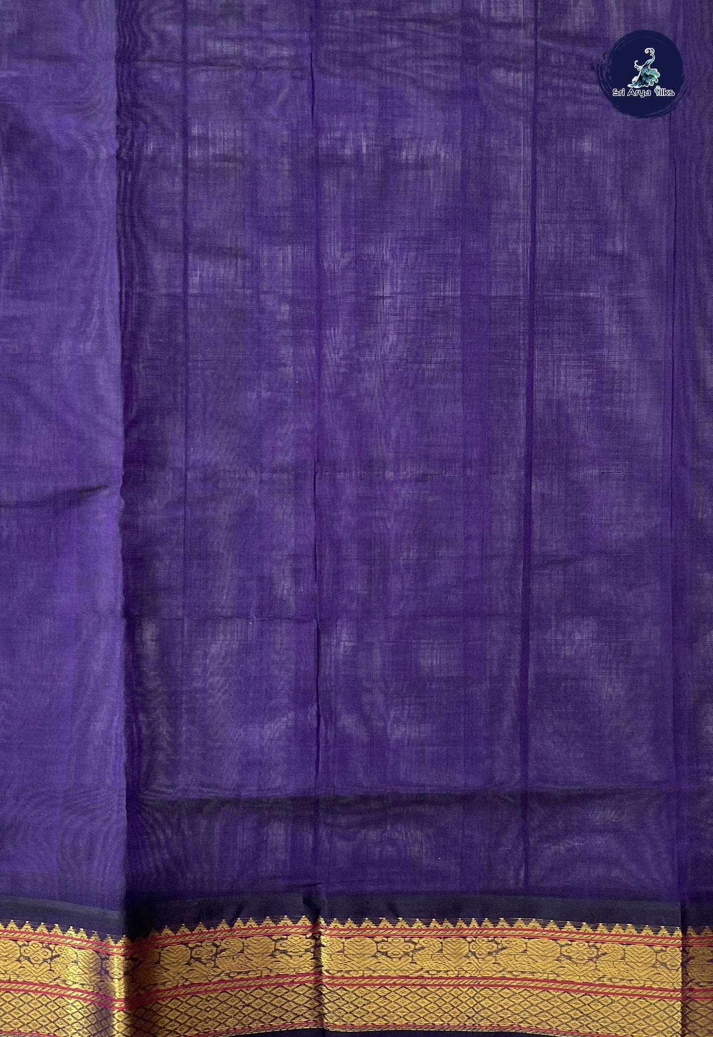 Grey Korvai Silk Cotton Saree With Zari Buttas Pattern