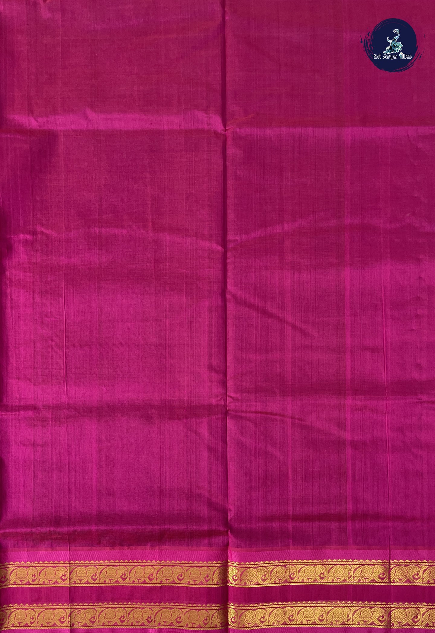 Brown Simple Silk Cotton Saree With Zari Buttas Pattern