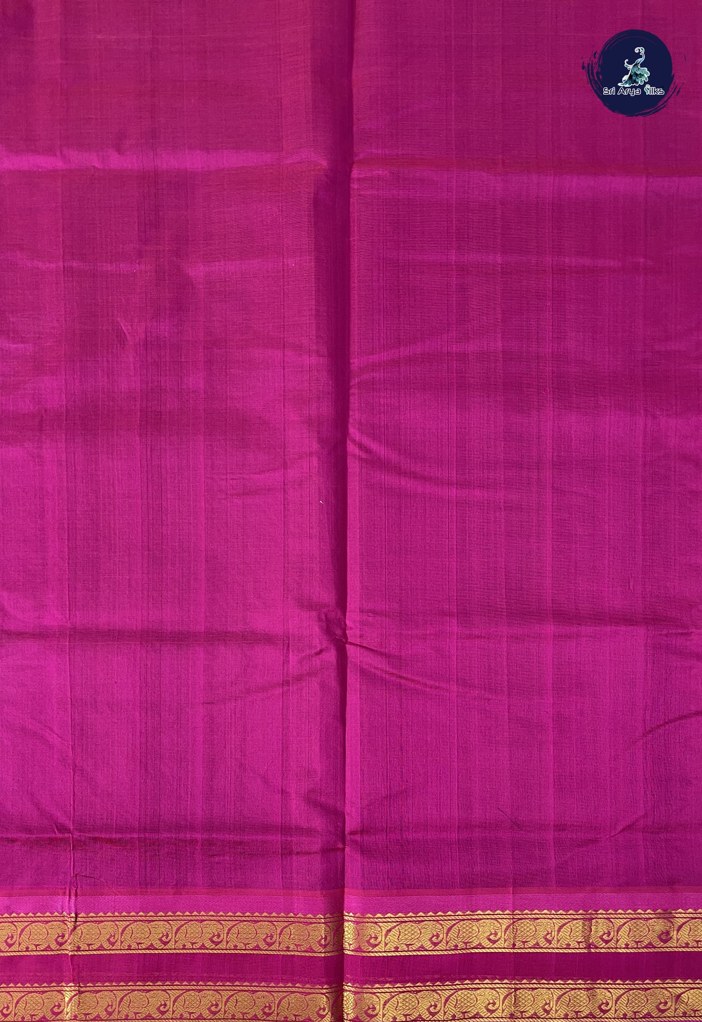 Brown Simple Silk Cotton Saree With Zari Buttas Pattern