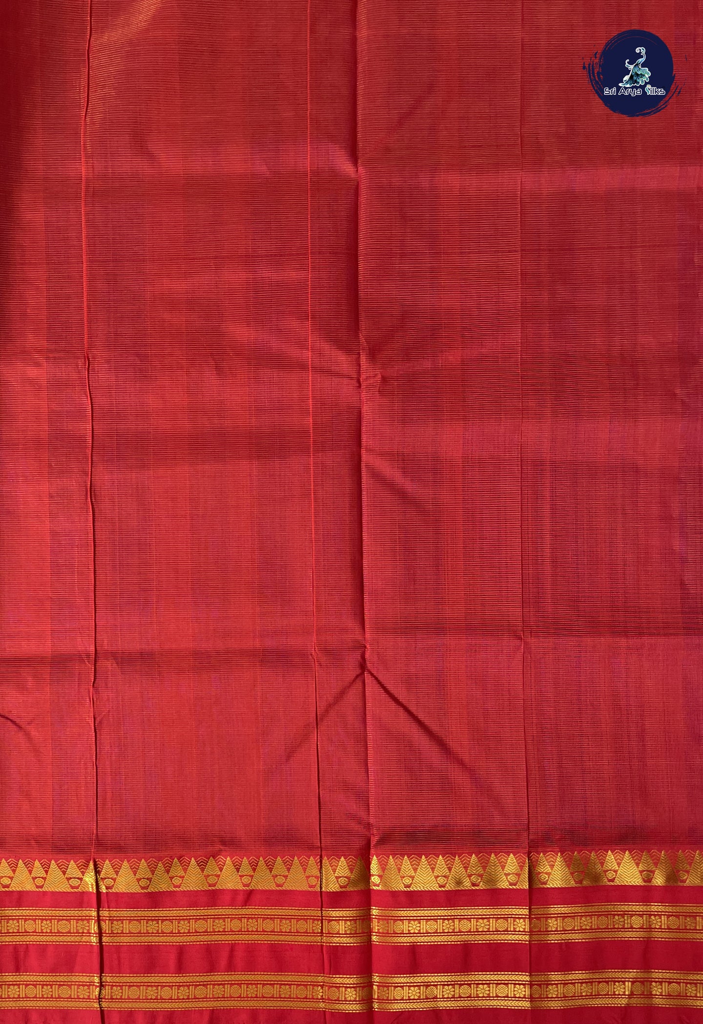 MS Blue Vaira Oosi Silk Cotton Saree With Vaira Oosi Pattern