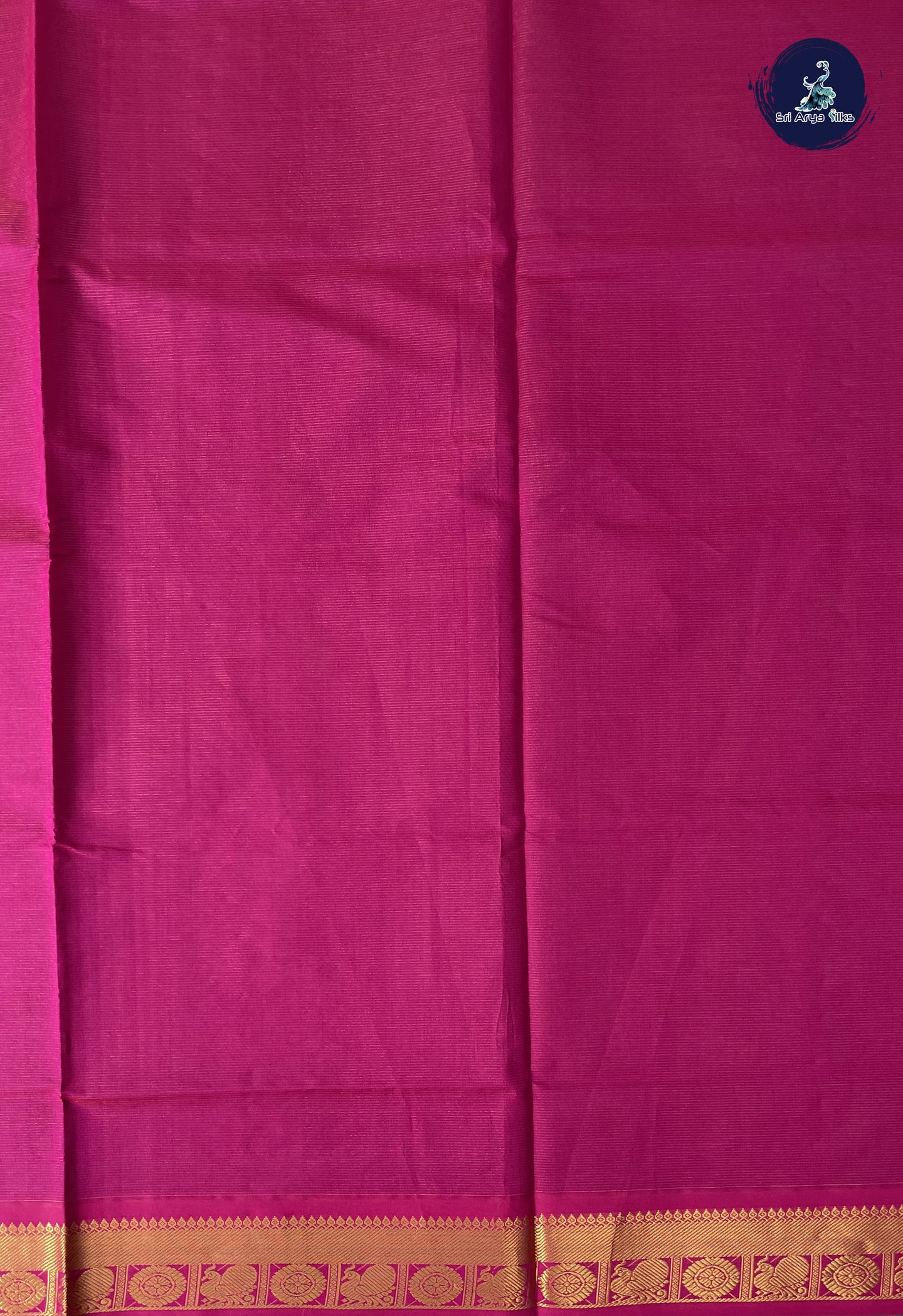 Dark Green Semi Silk Cotton Saree With Vaira Oosi Pattern