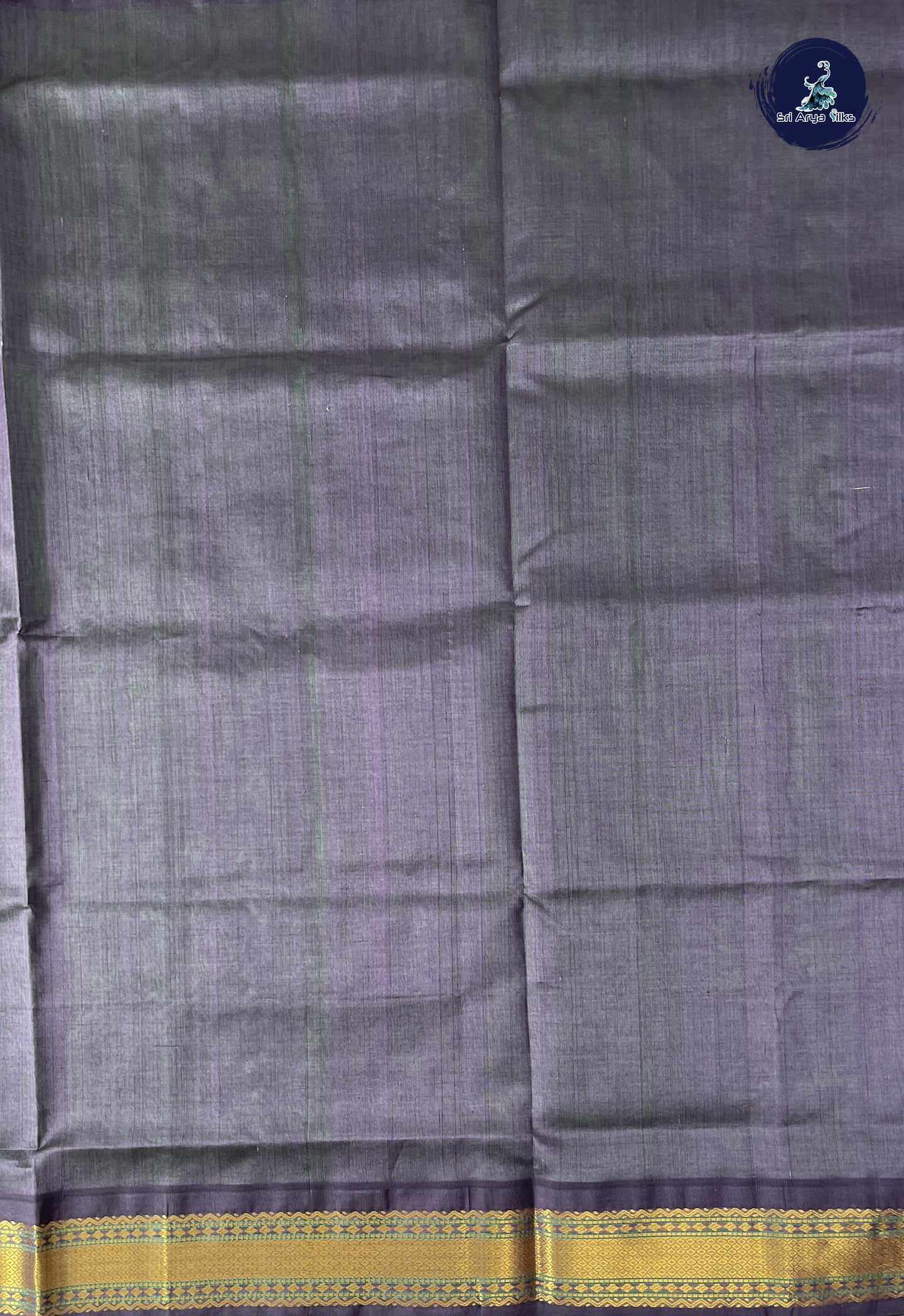 Parrot Green Korvai Silk Cotton Saree With Zari Buttas Pattern