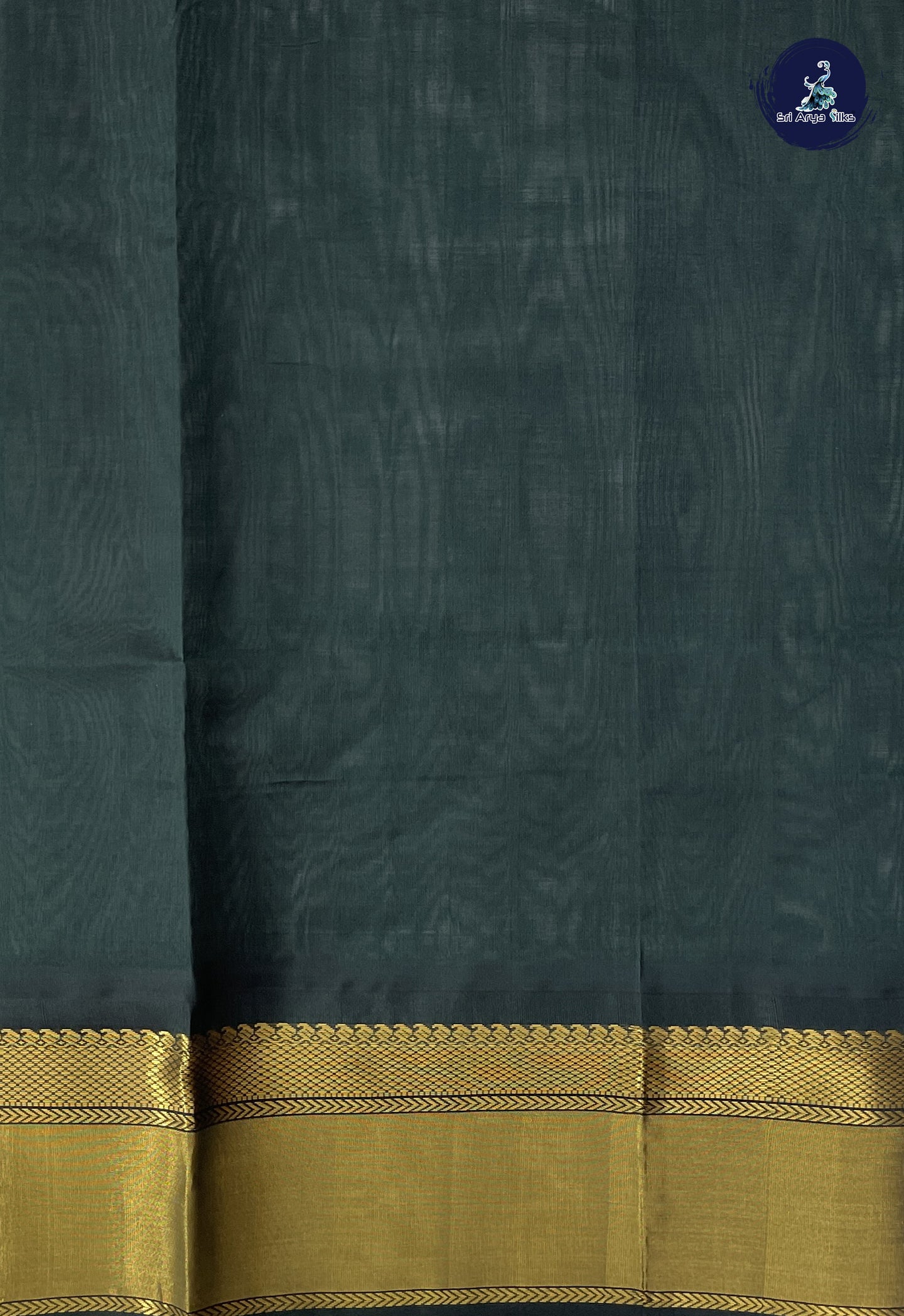 Peach Korvai Silk Cotton Saree With Zari Buttas Pattern