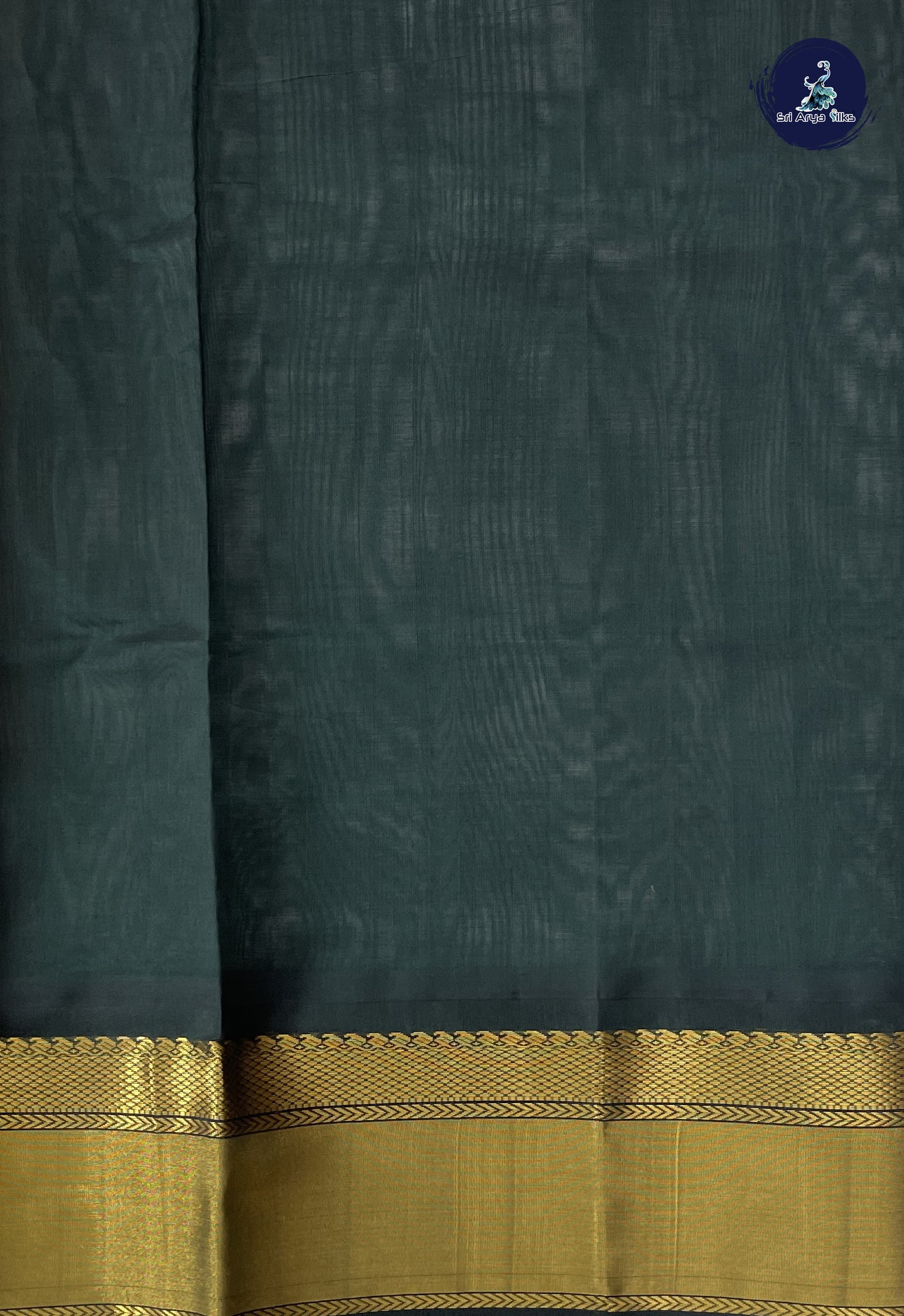 Peach Korvai Silk Cotton Saree With Zari Buttas Pattern