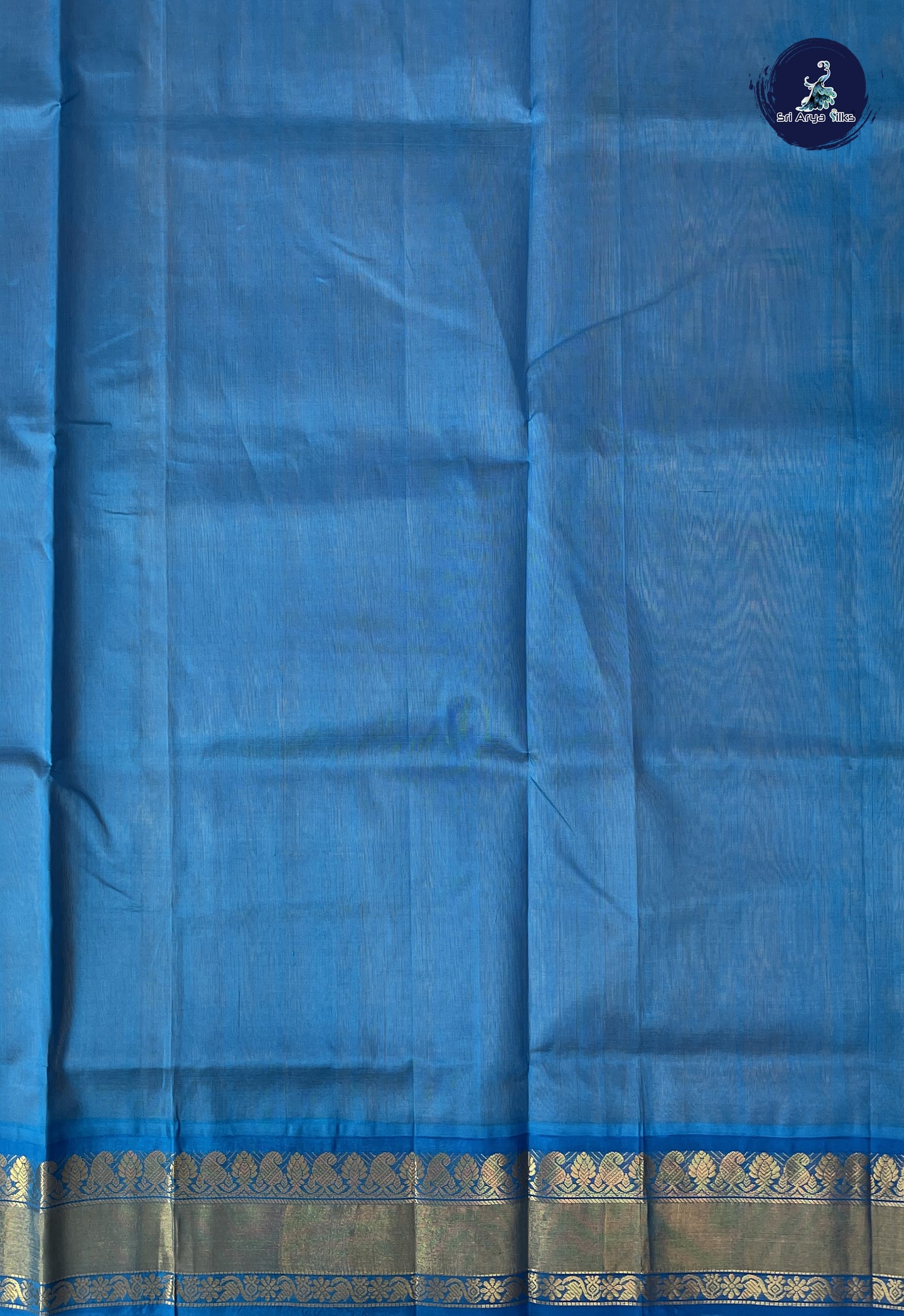 Mango Yellow Korvai Silk Cotton Saree With Plain Pattern