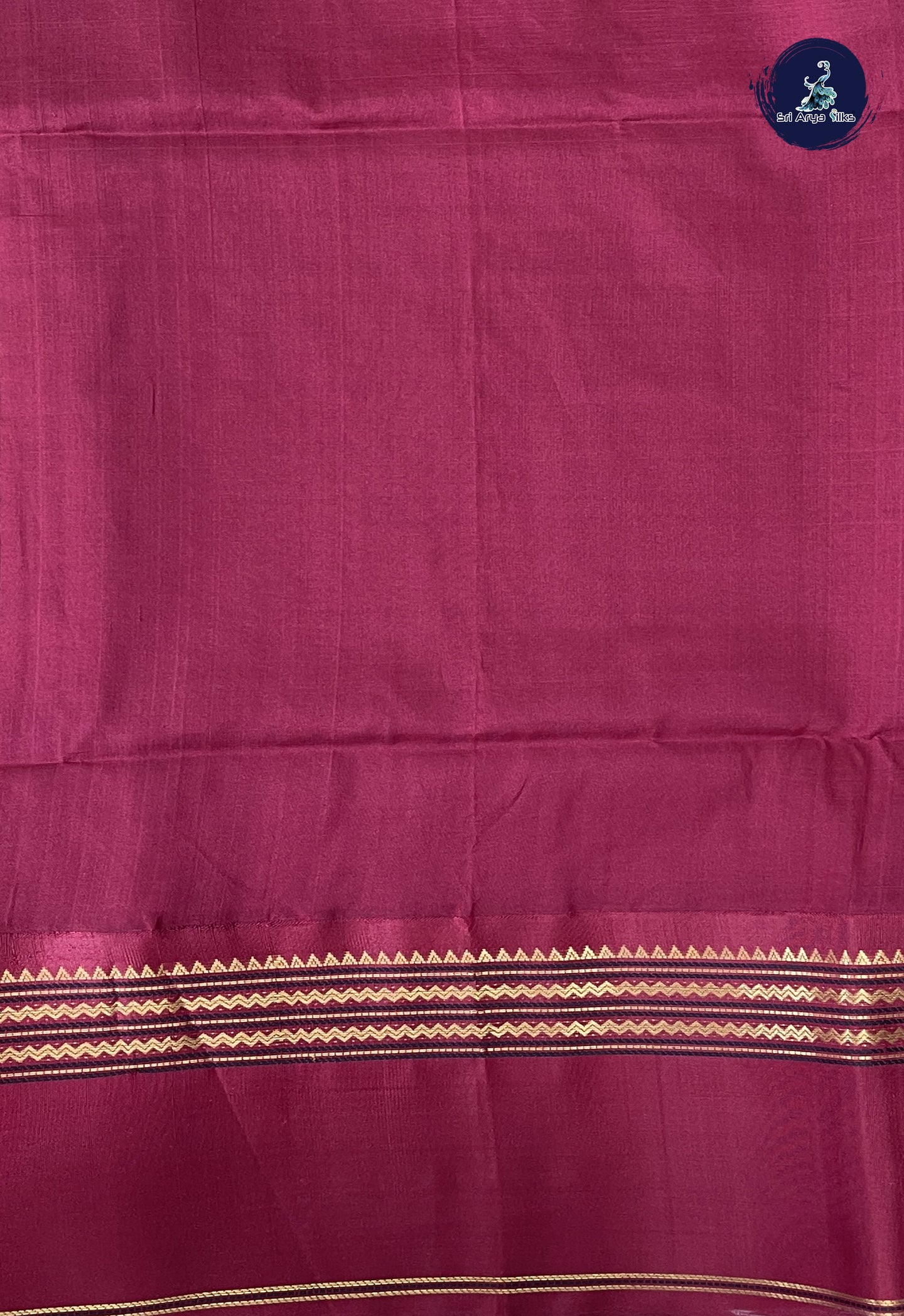 Honey Brown Korvai Silk Cotton Saree With Veldhari Stripes Pattern