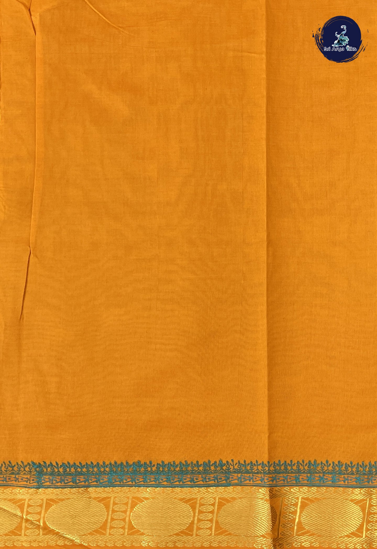 Sapphire Green Semi Silk Cotton Saree With Printed Pattern