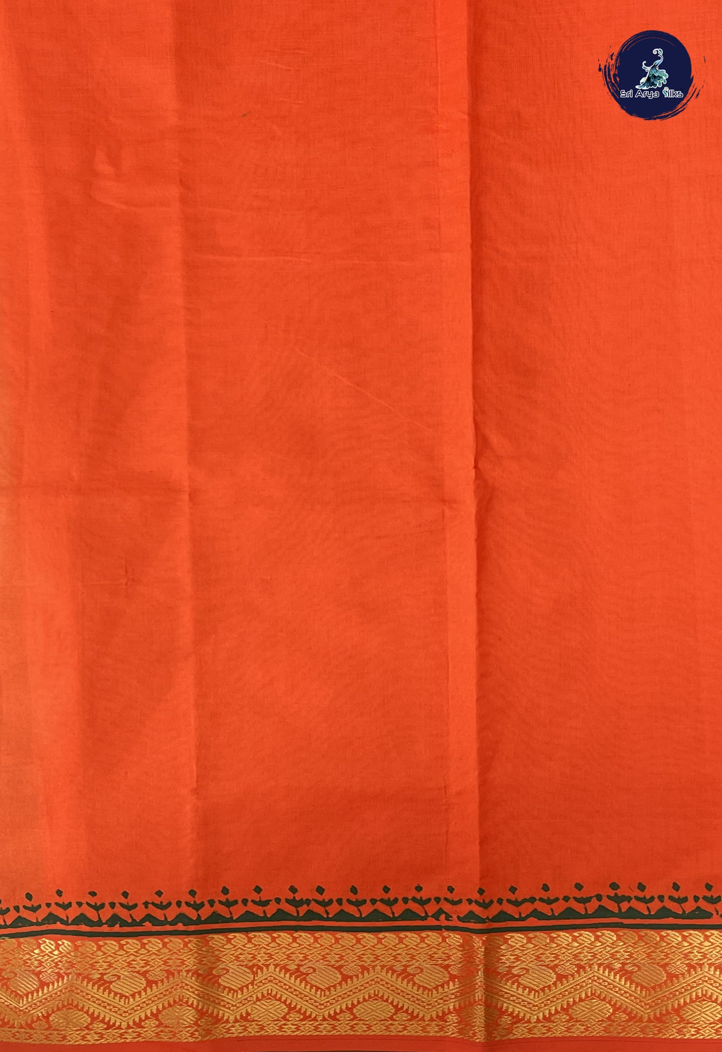 Dark Green Semi Silk Cotton Saree With Printed Pattern