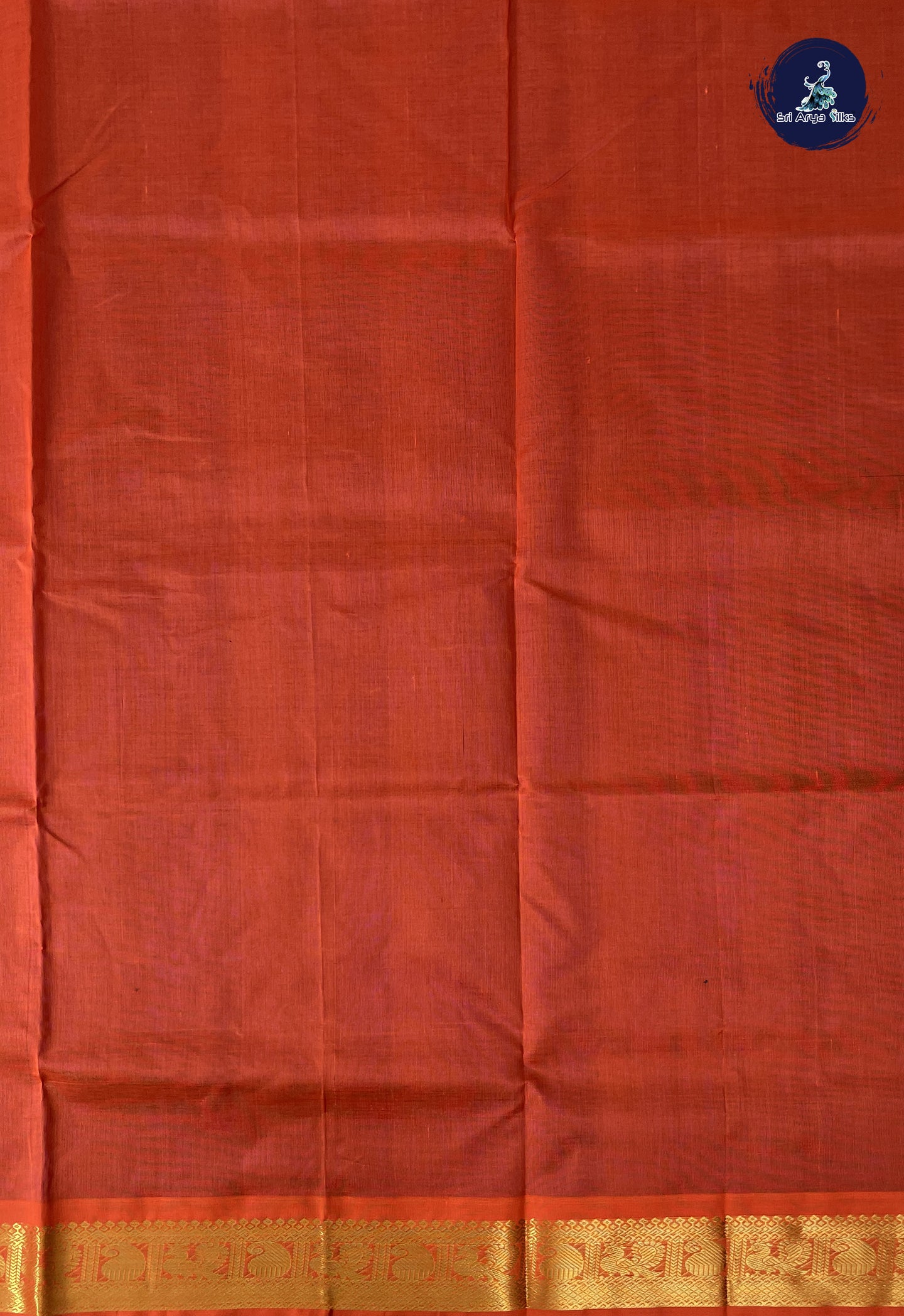 Dark Violet Simple Silk Cotton Saree With Plain Pattern
