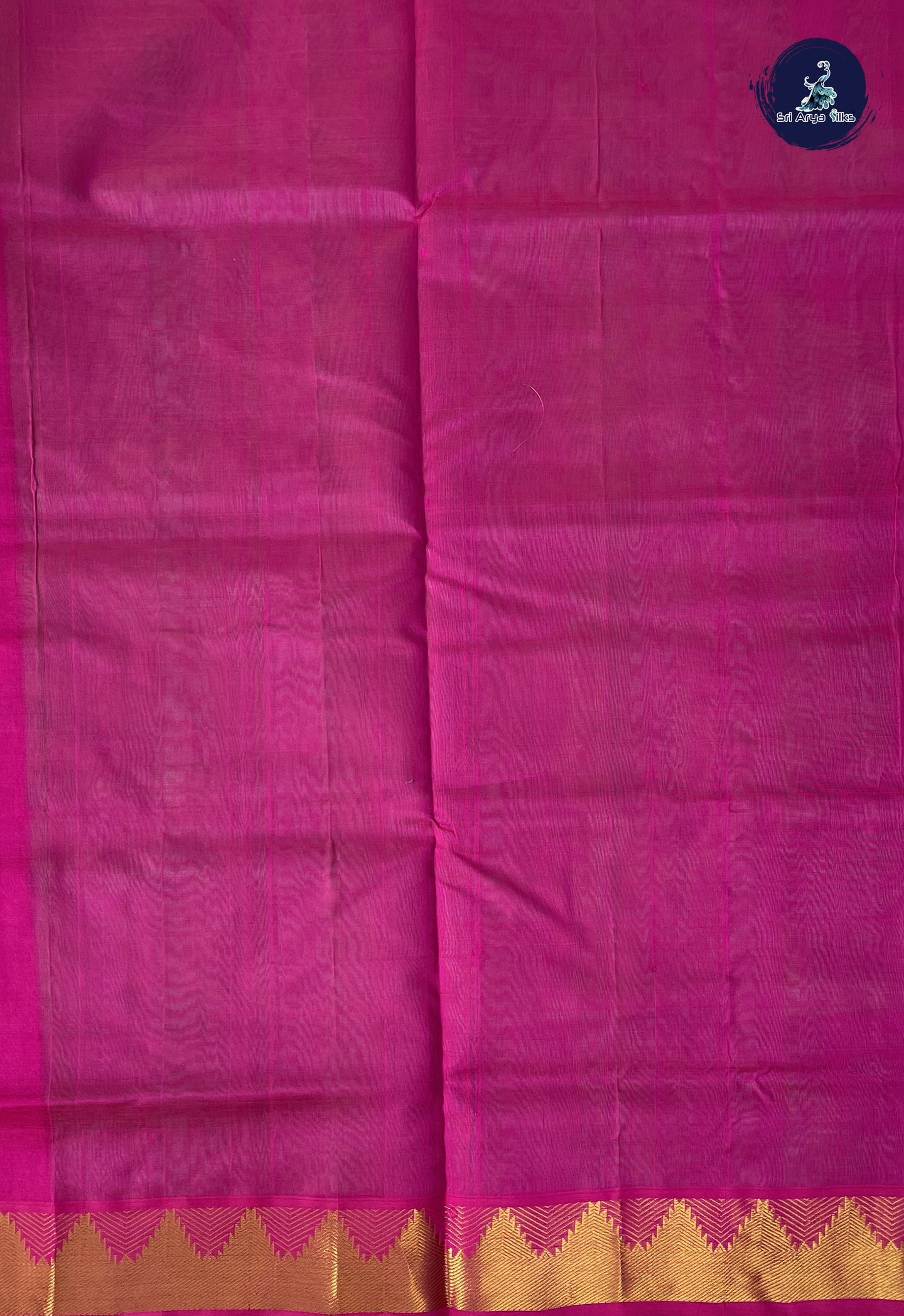 Sea Green Simple Silk Cotton Saree With Zari Buttas Pattern