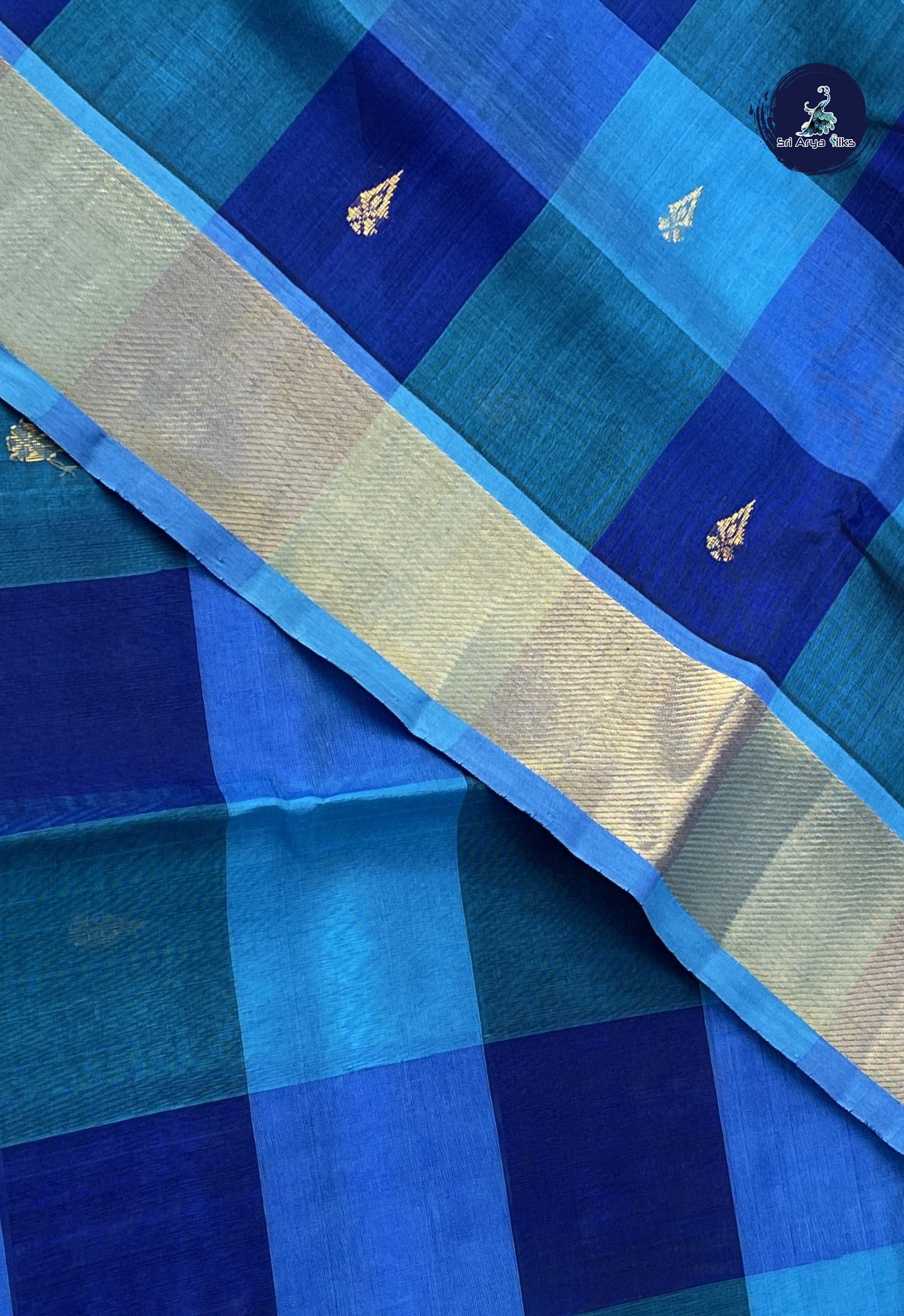 Multi Colour Checked Saree With Paalum Pazham Kattam Pattern