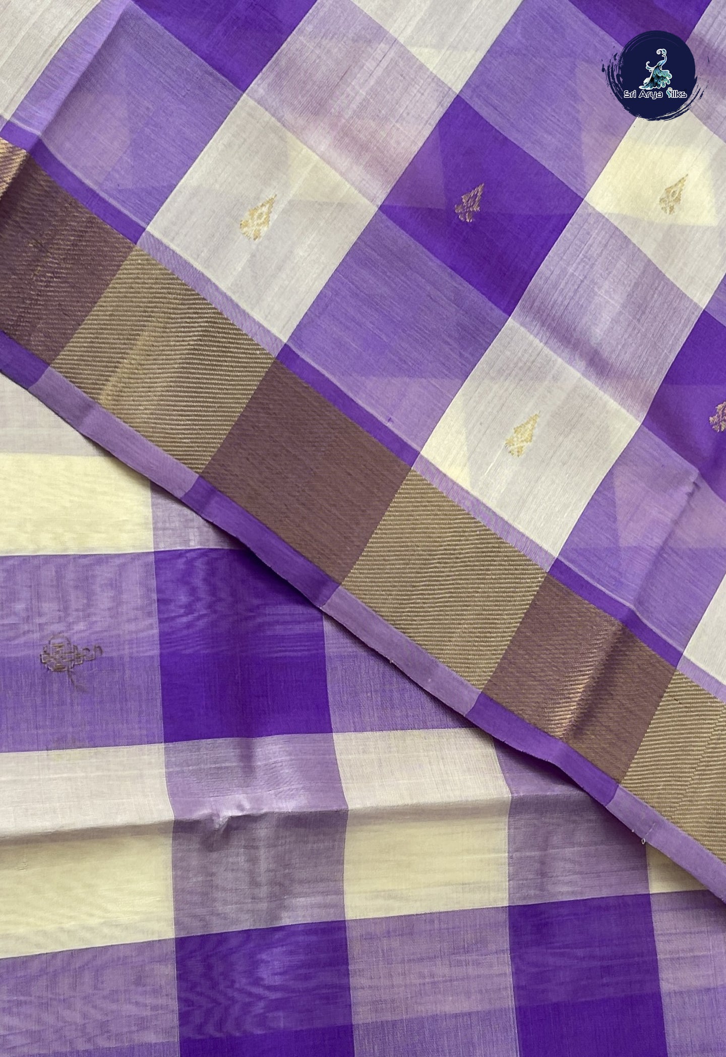 Multi Colour Checked Saree With Paalum Pazham Kattam Pattern