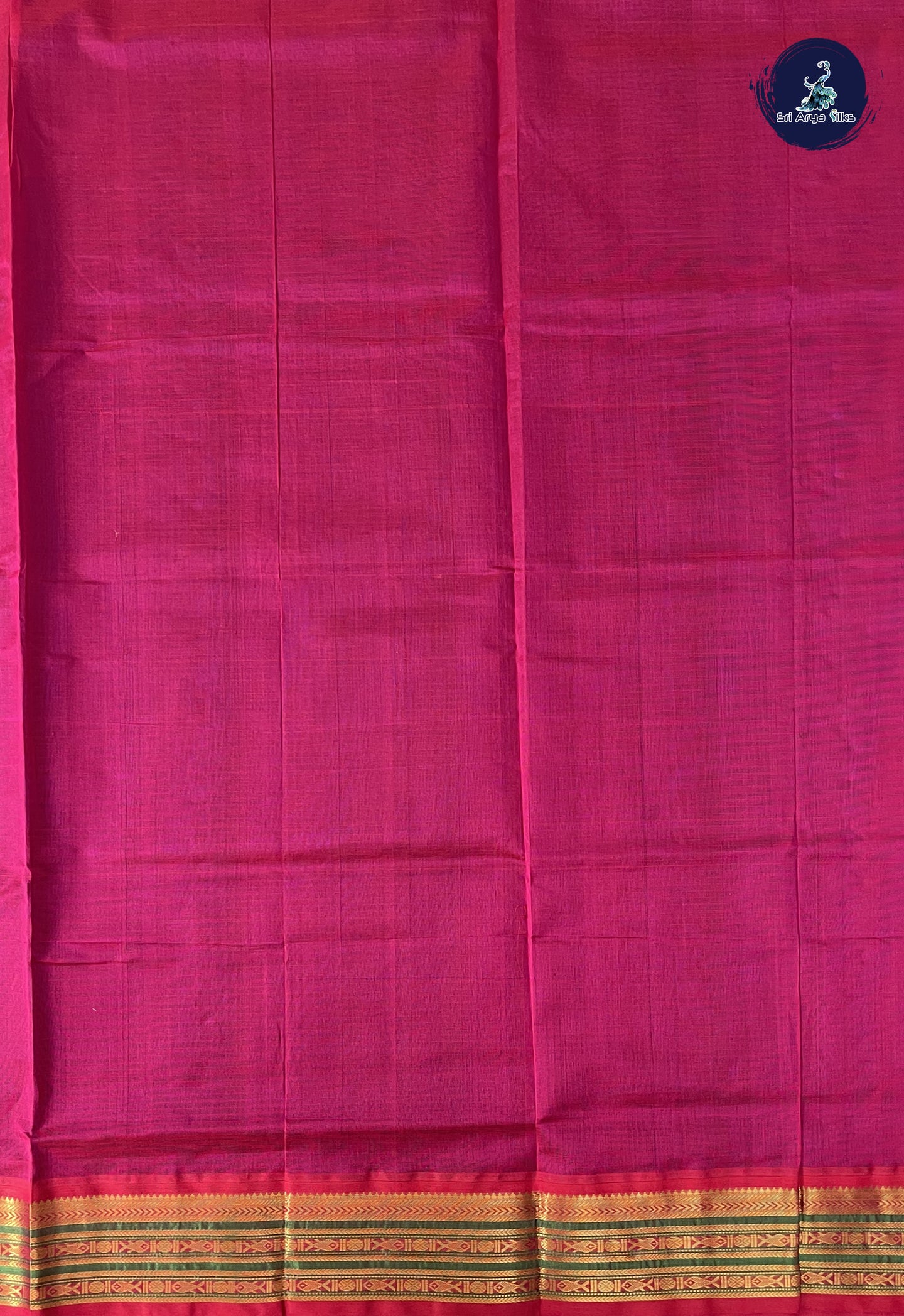 Dark Blue Checked Saree With Checked Pattern