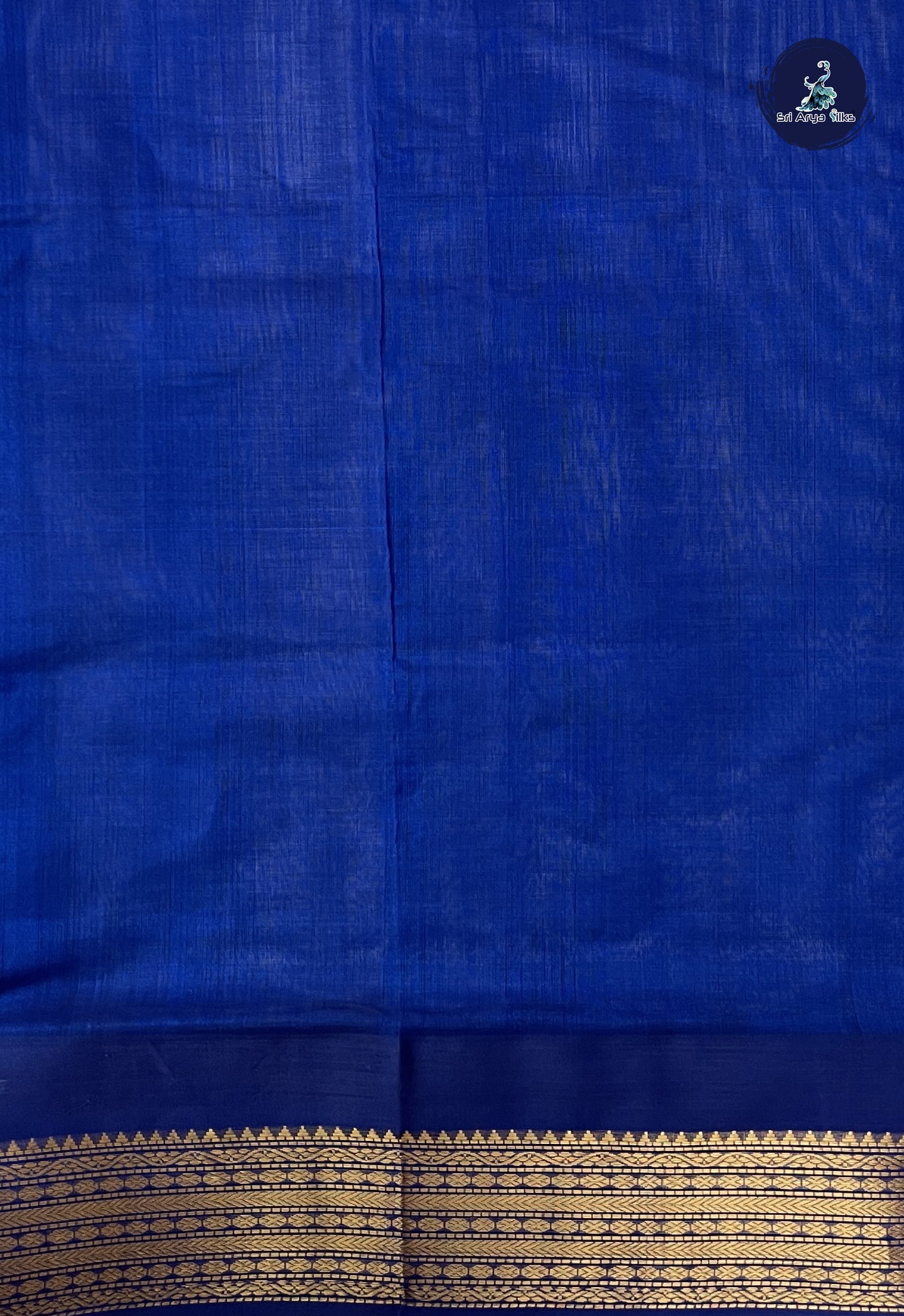 Grey Korvai Silk Cotton Saree With Plain Pattern