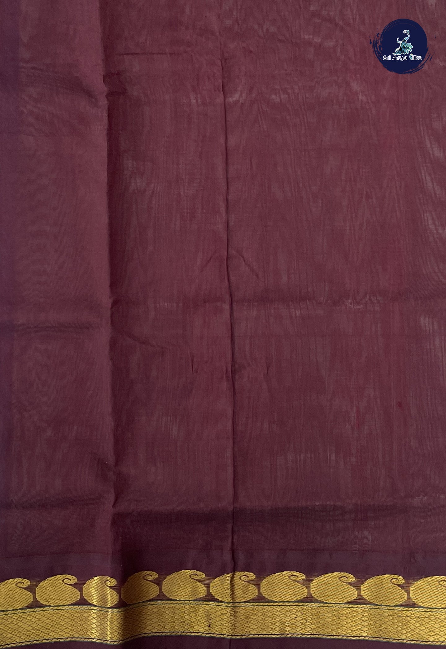 Copper Sulphate Blue Korvai Silk Cotton Saree With Doria Lines Pattern