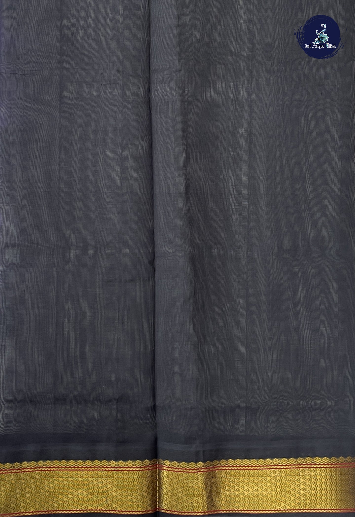 Lavender Korvai Silk Cotton Saree With Plain Pattern