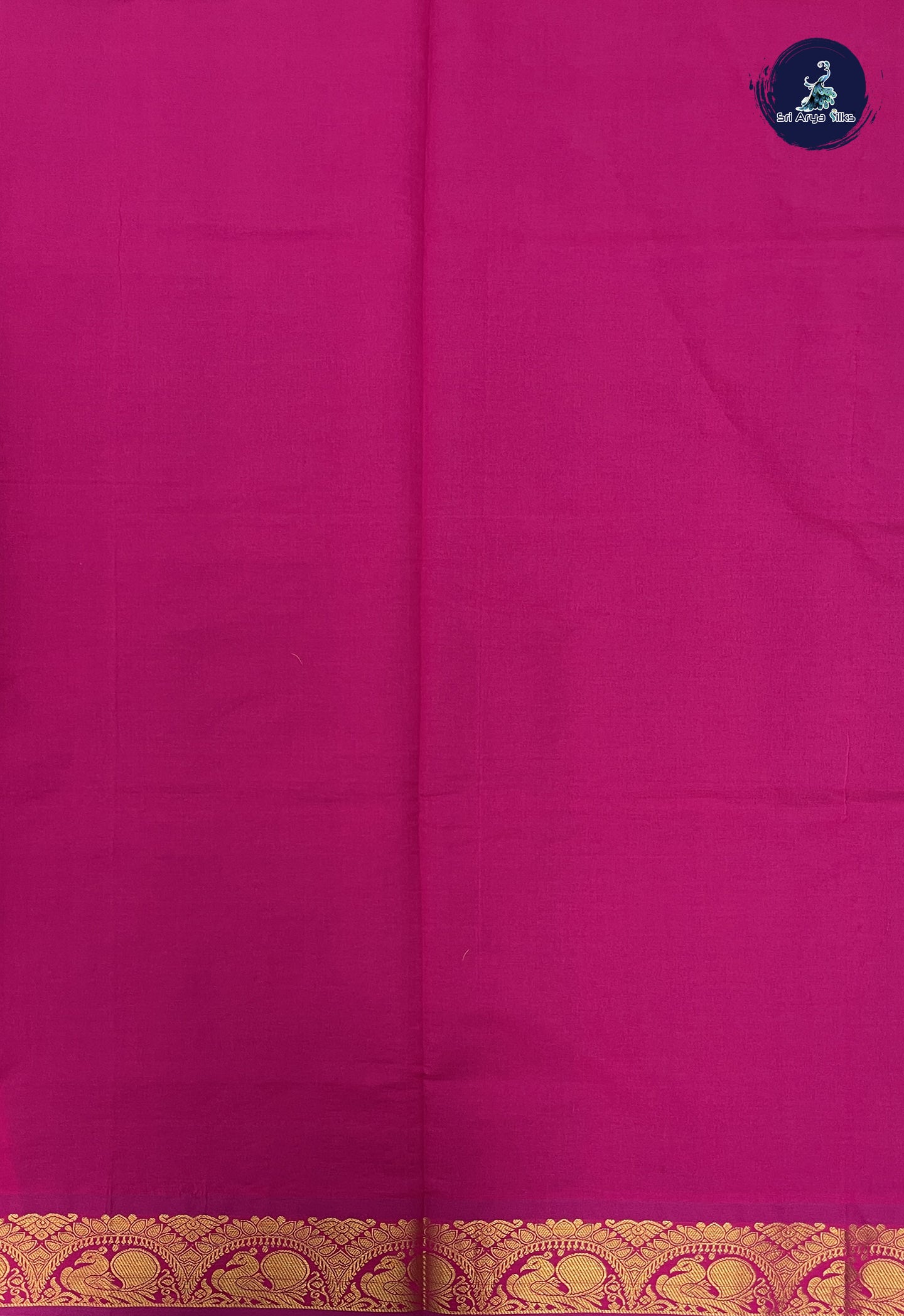 Burgundy Kanchi Semi Silk Cotton Saree With Plain Pattern