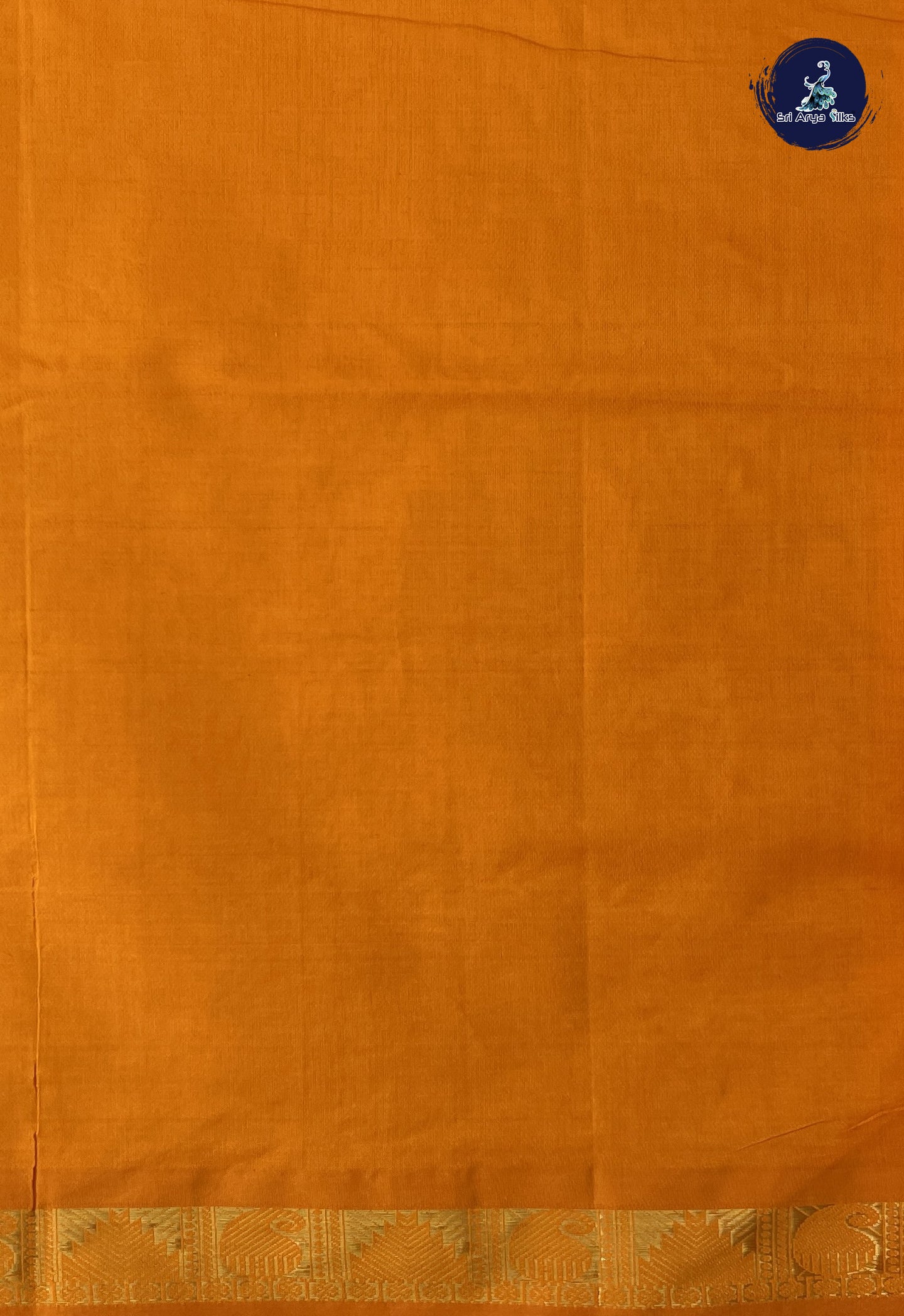 Brown Kanchi Semi Silk Cotton Saree With Plain Pattern