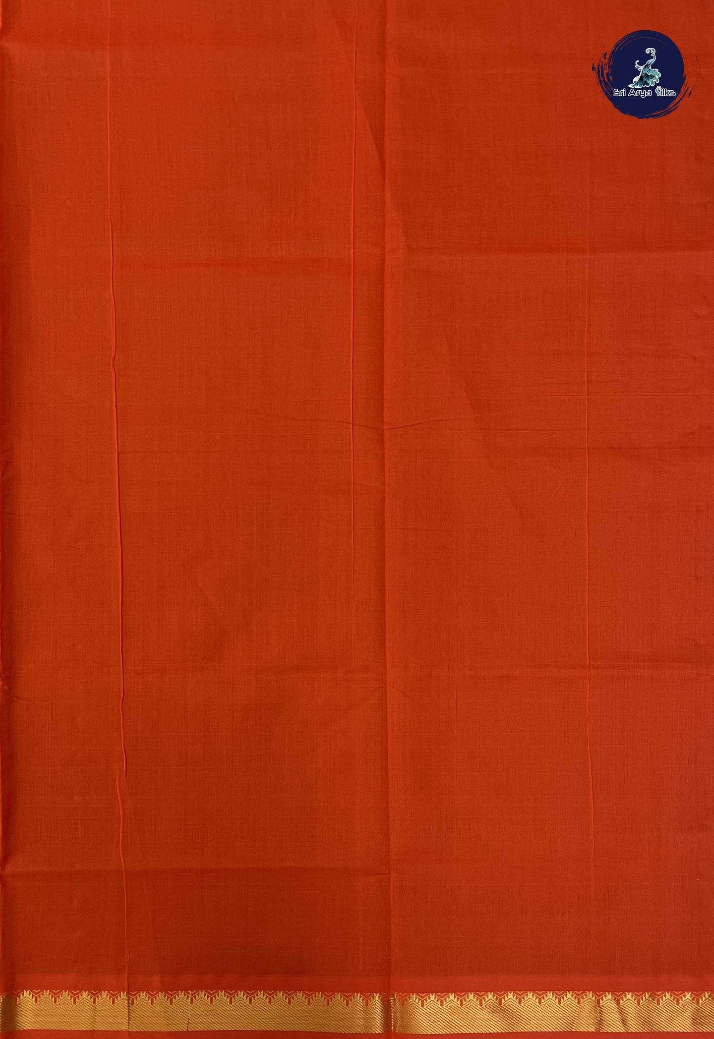 Brown Kanchi Semi Silk Cotton Saree With Plain Pattern