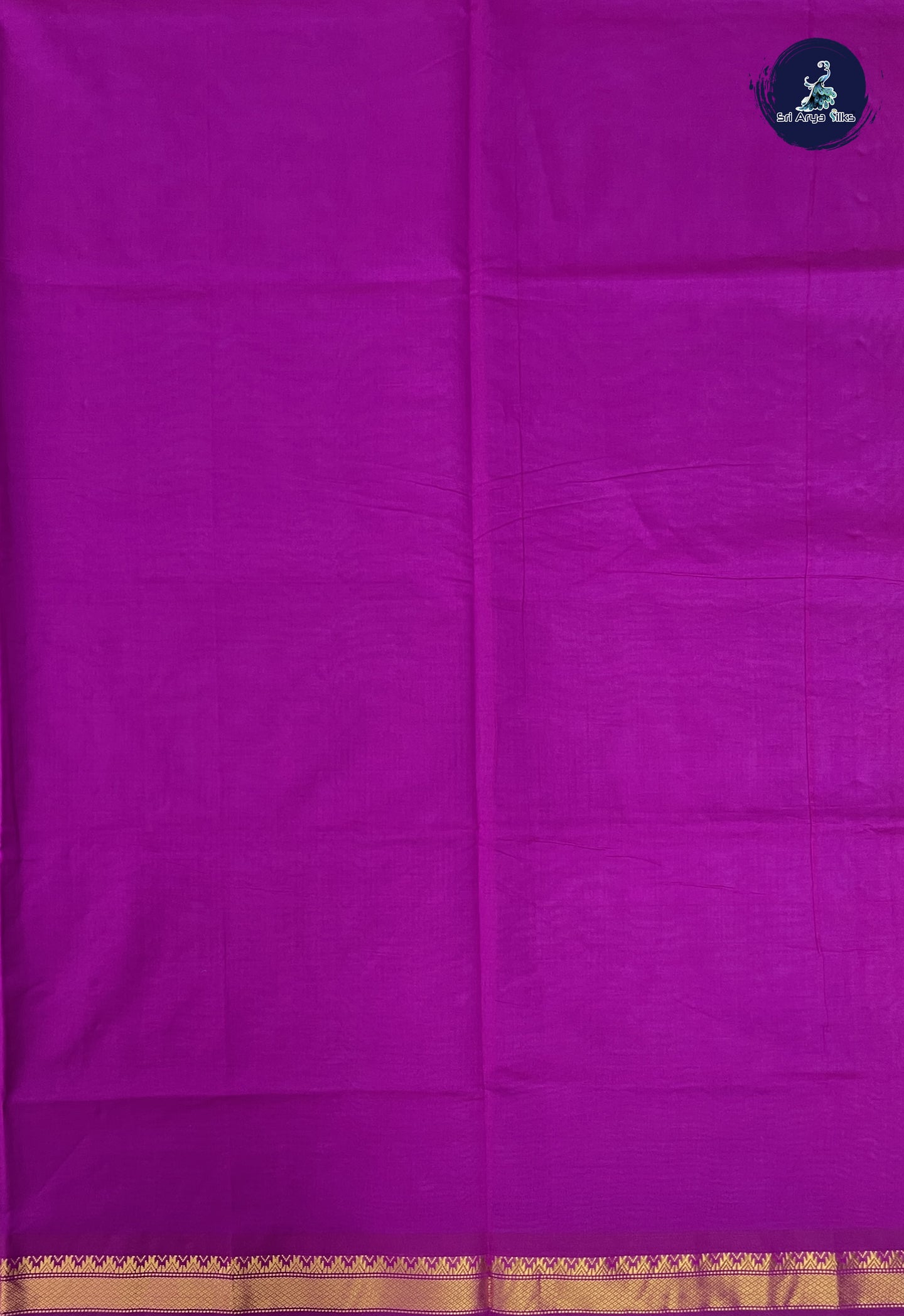 Lavender Kanchi Semi Silk Cotton Saree With Plain Pattern