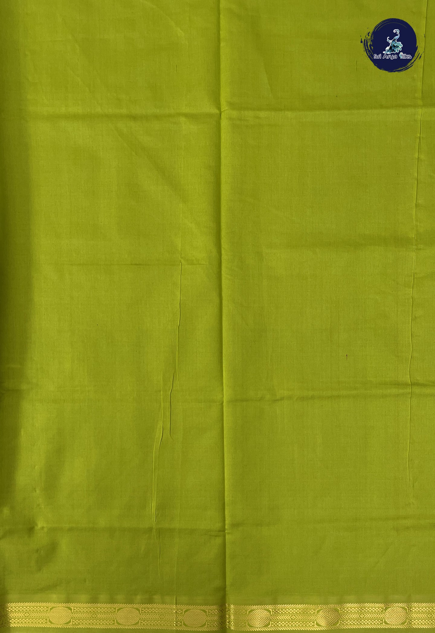 MS Blue Kanchi Semi Silk Cotton Saree With Plain Pattern
