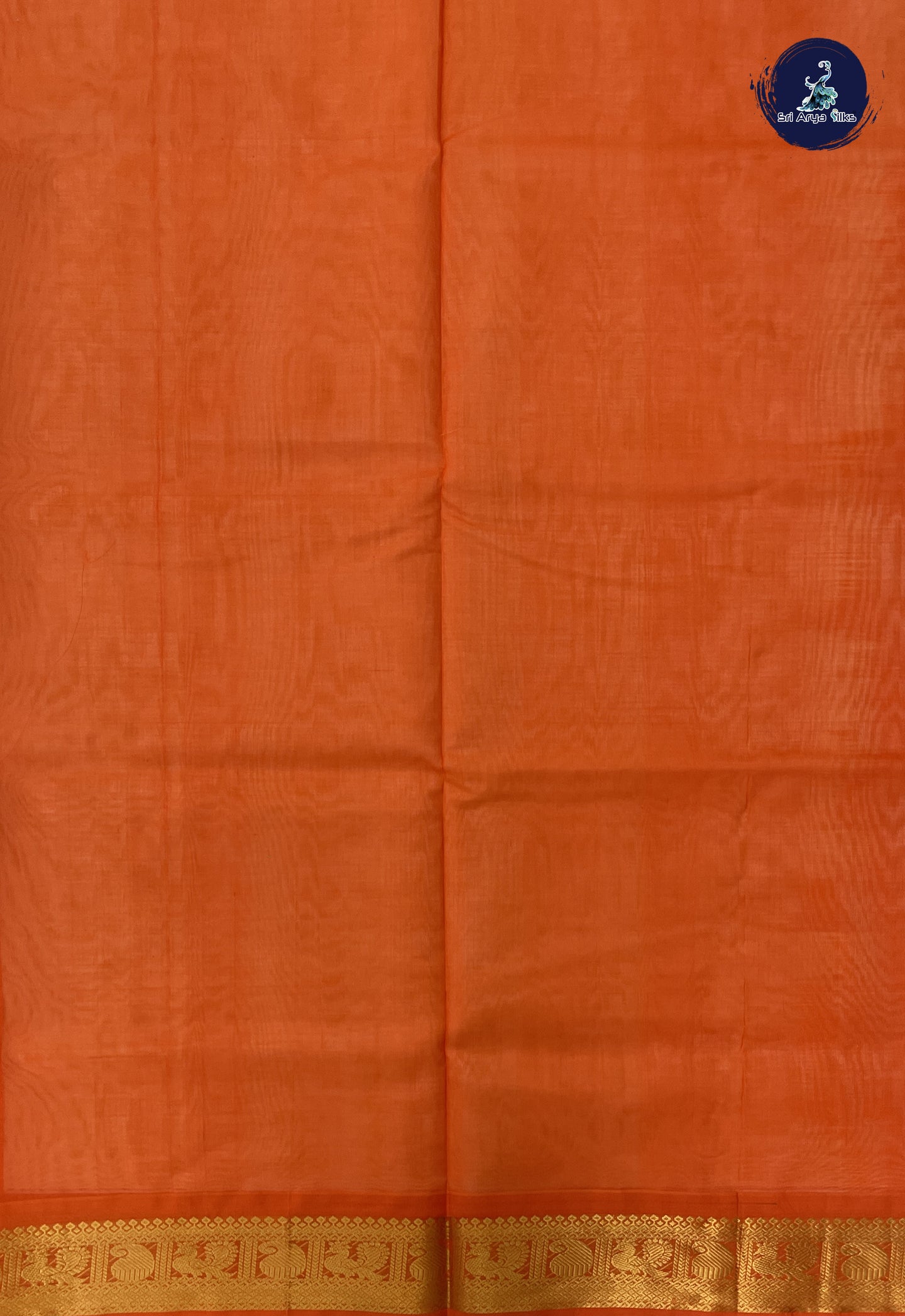 Off White Simple Silk Cotton Saree With Plain Pattern
