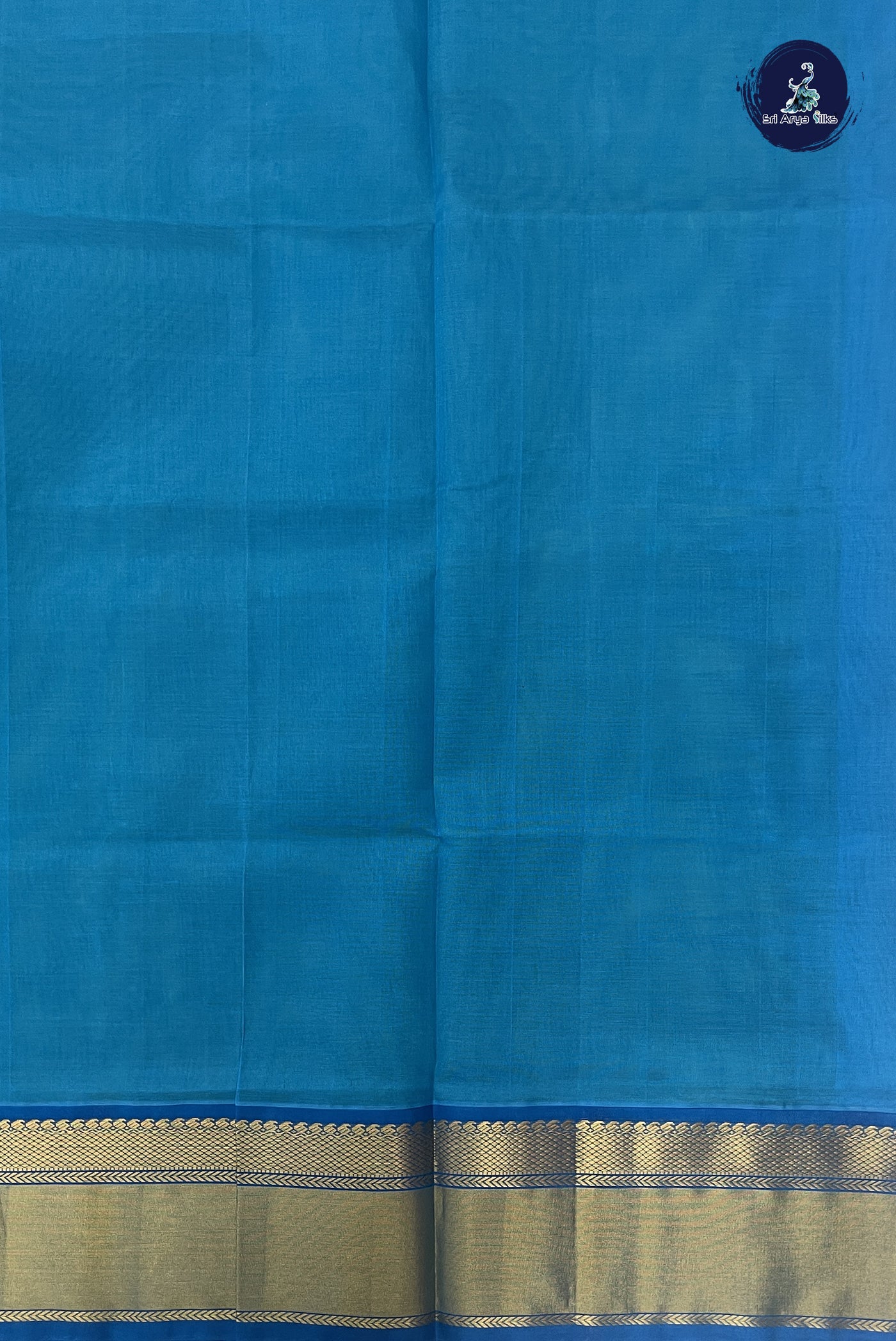 Green Korvai Contrast Silk Saree With Plain Pattern