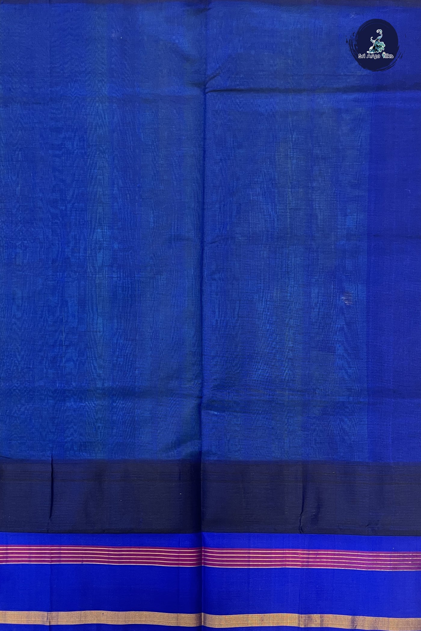Greenish Blue Korvai Contrast Silk Saree With Printed Pattern