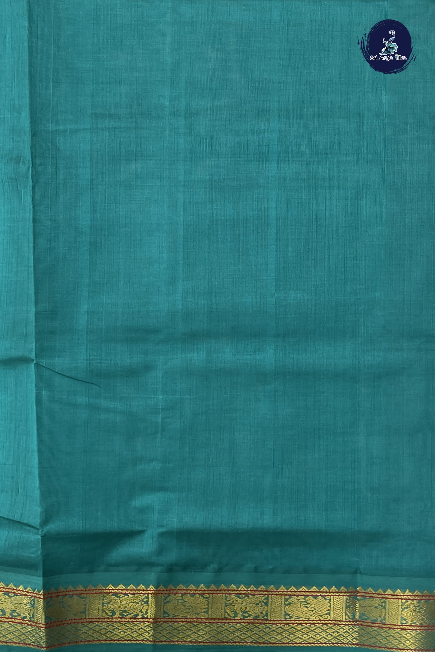 Creamish Yellow Korvai Silk Cotton Saree With Plain Pattern