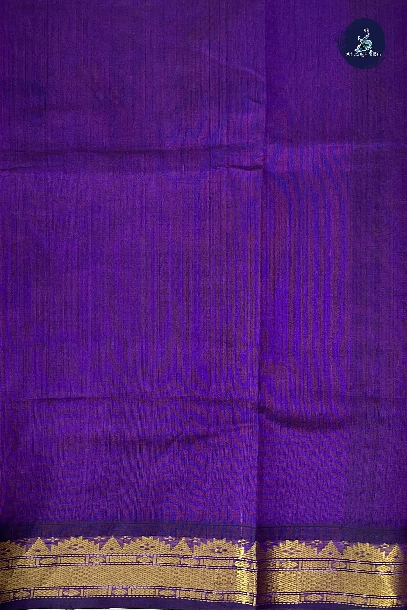 Pink Korvai Silk Cotton Saree With Kalamkari Pattern