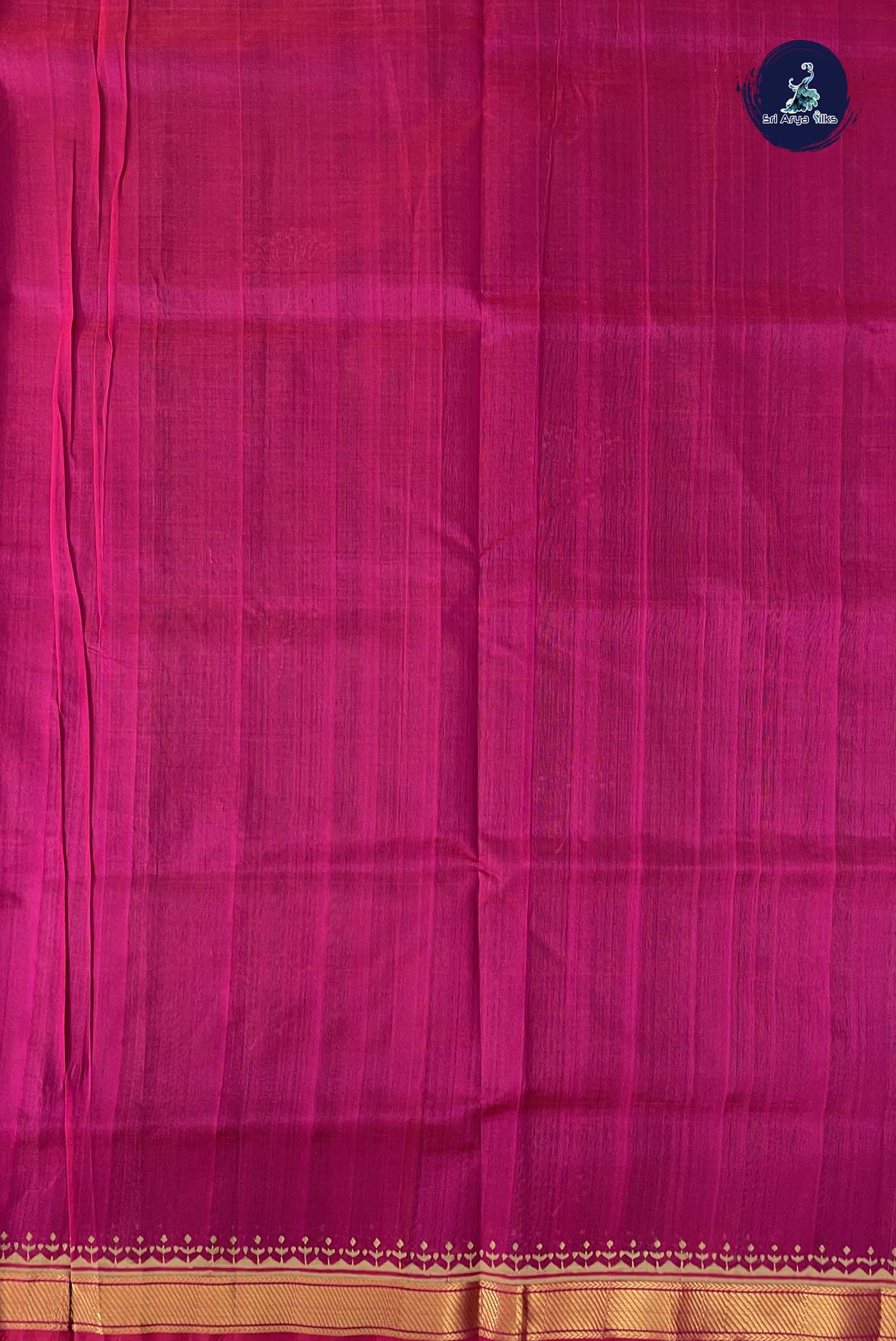 Bottle Green Simple Silk Cotton Saree With Printed Pattern