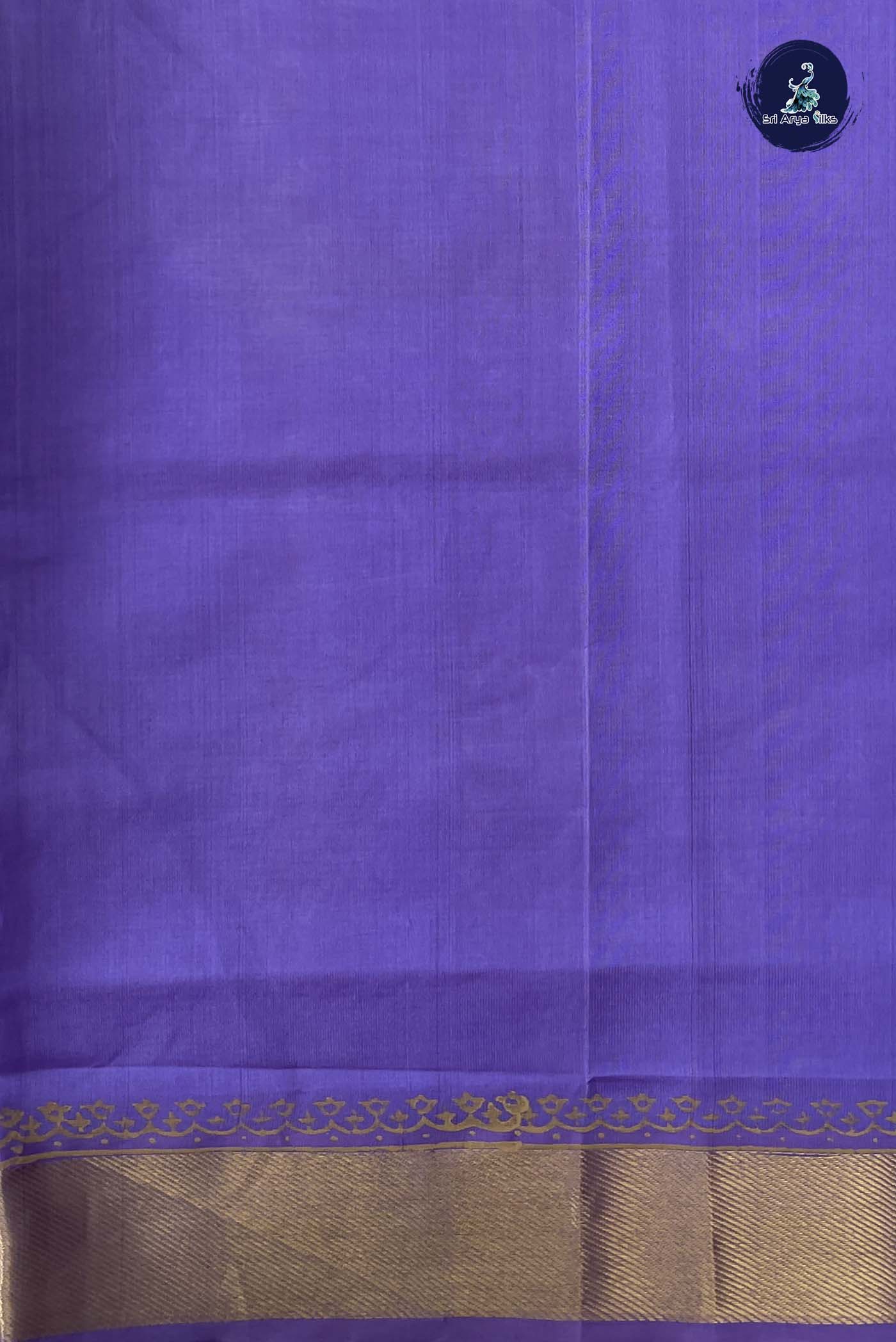 Off White Simple Silk Cotton Saree With Printed Pattern