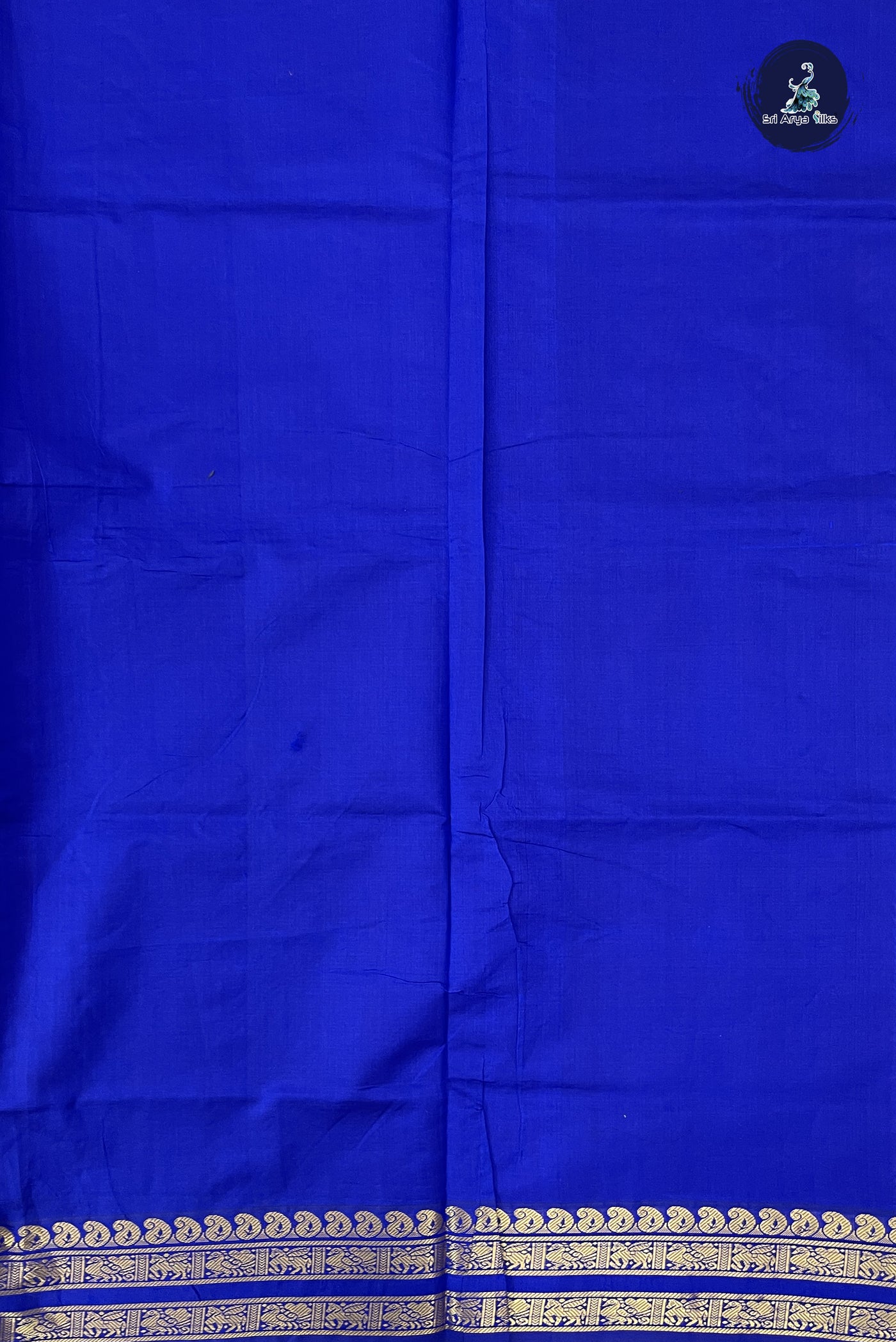Purple Kanchi Semi Silk Cotton Saree With Plain Pattern