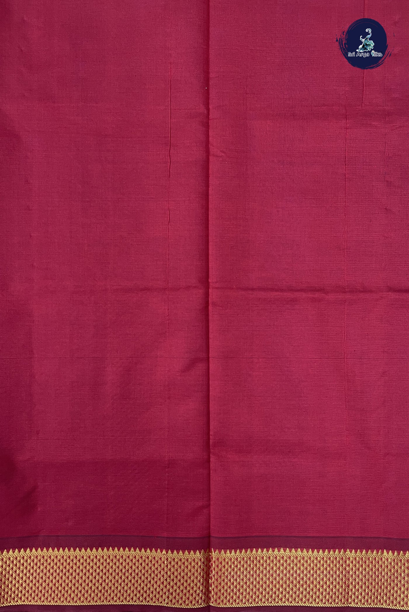 Royal Blue Kanchi Semi Silk Cotton Saree With Plain Pattern