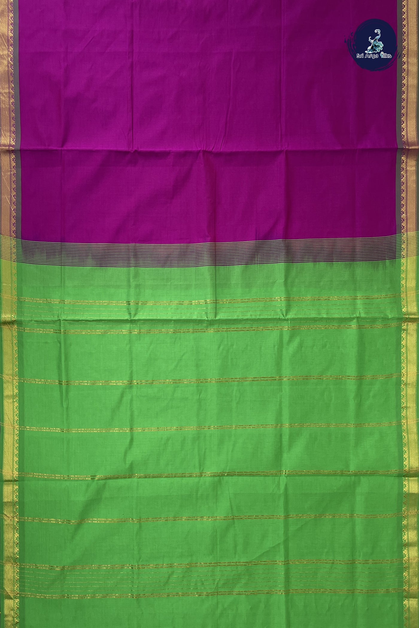 Vadamalli Kanchi Semi Silk Cotton Saree With Plain Pattern